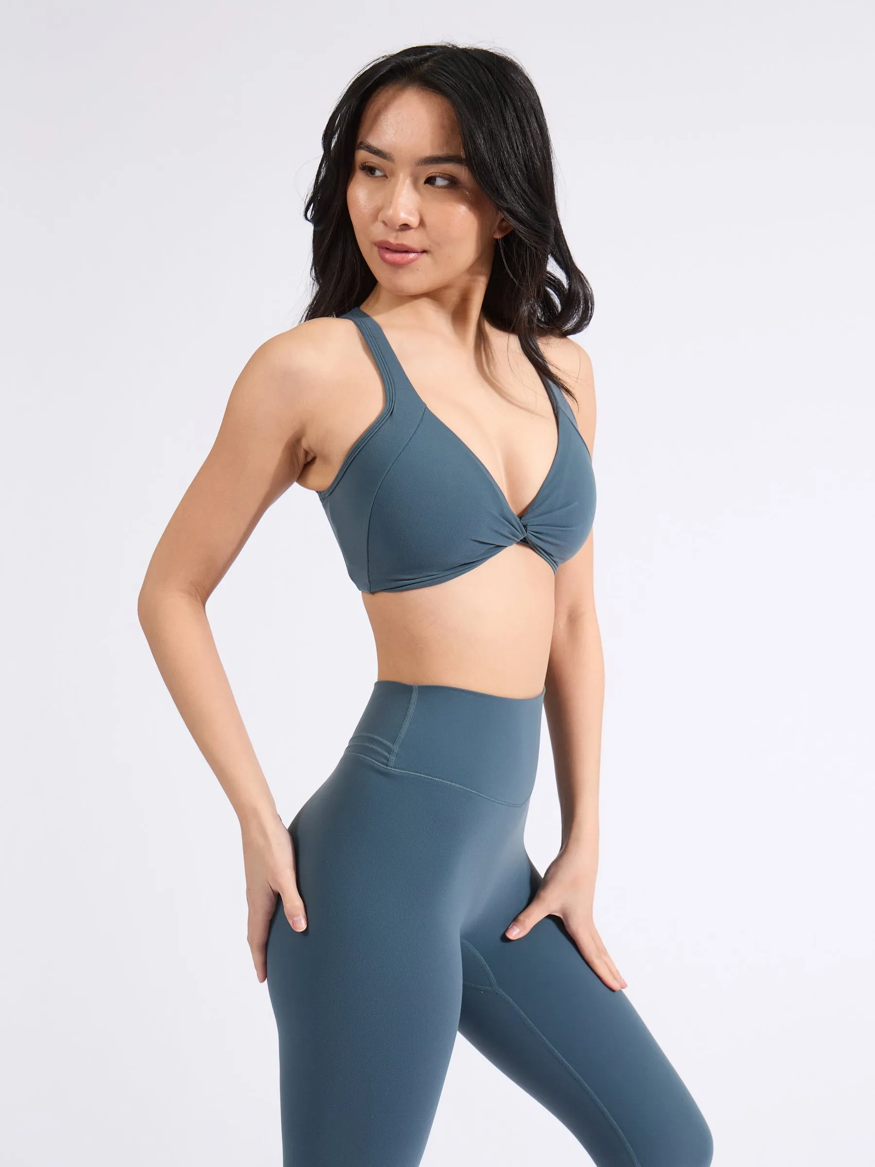 Twisted Curve Sports Bra - Enchanted Teal sold by BuffBunny product image thumbnail 2