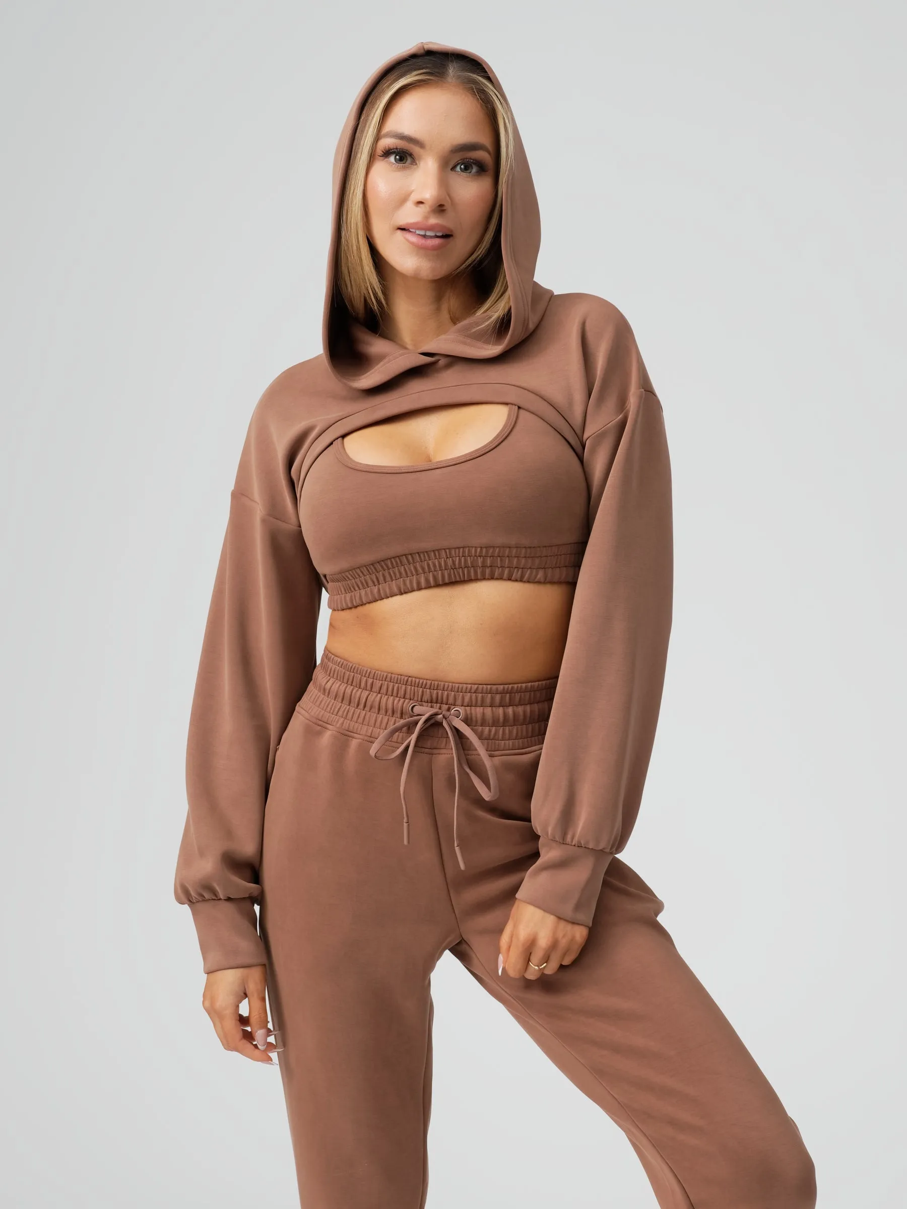 Luxe Bolero Hoodie - Cocoa sold by BuffBunny product image thumbnail 5
