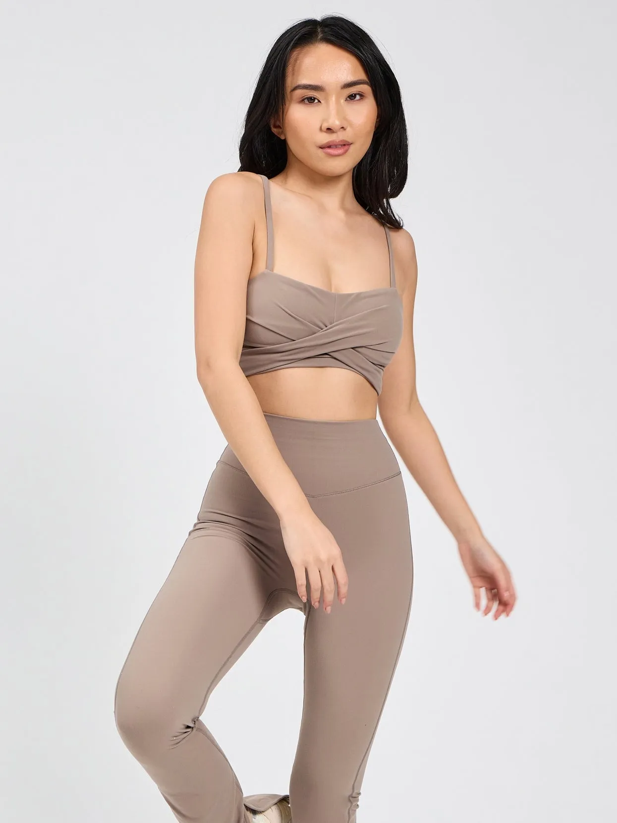 Ivy Wrap Sports Bra - Chai Latte sold by BuffBunny