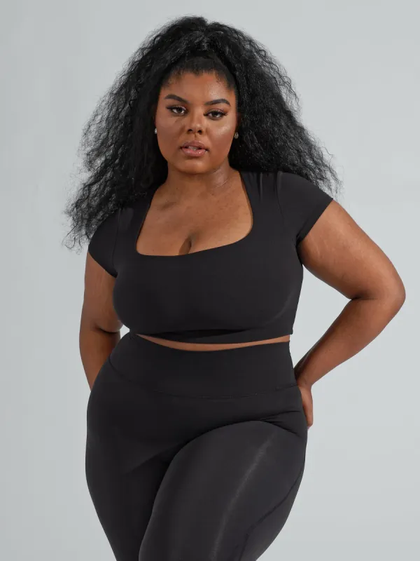 Butter Crop Top - Onyx Black sold by BuffBunny