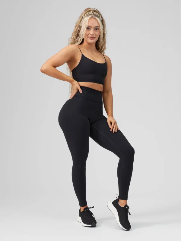 Energy Foldover Legging - Onyx Black sold by BuffBunny