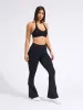 Halter Seamless Sports Bra - Black sold by BuffBunny