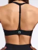 Halter Seamless Sports Bra - Black sold by BuffBunny