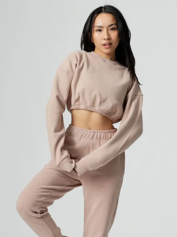Cloud Long Sleeve Crop - Mauve sold by BuffBunny