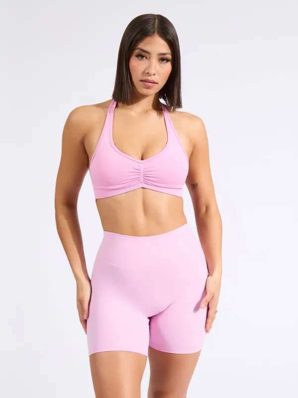 Halter Seamless Sports Bra - Lover Pink sold by BuffBunny