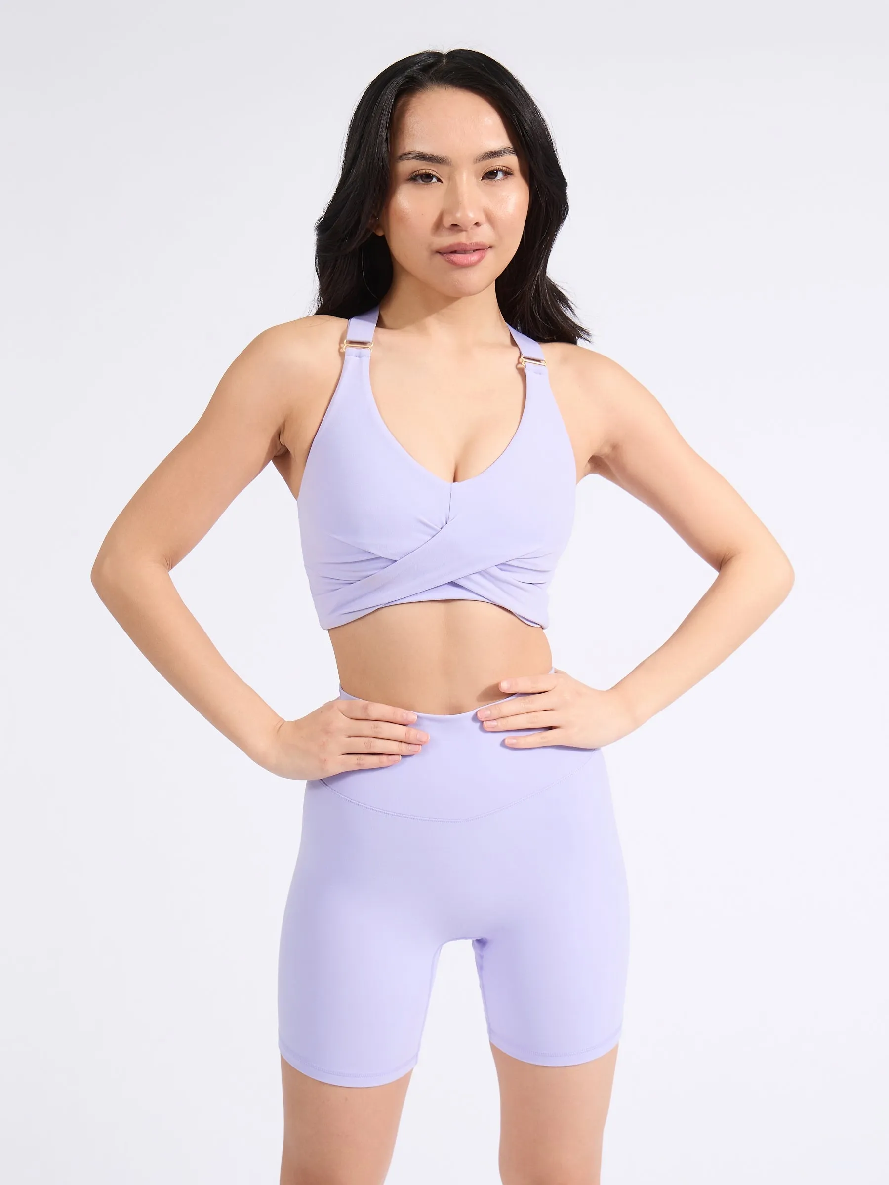 Candy Wrap Sports Bra - Lavender Haze sold by BuffBunny product image thumbnail 4