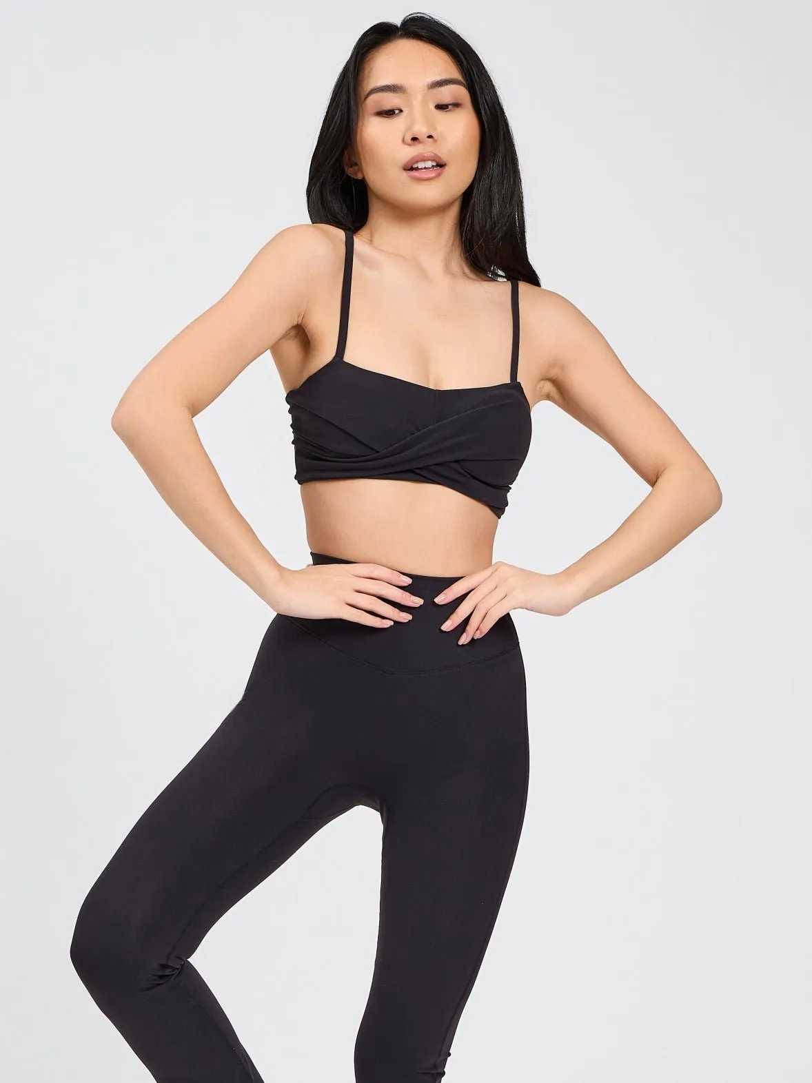 Ivy Wrap Sports Bra - Onyx Black sold by BuffBunny product image thumbnail 2