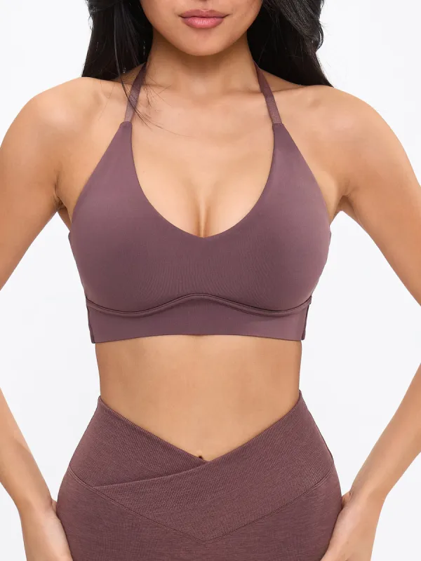 Sultry Sports Bra - Mocha Berry sold by BuffBunny