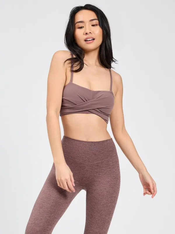 Ivy Wrap Sports Bra - Mocha Berry sold by BuffBunny