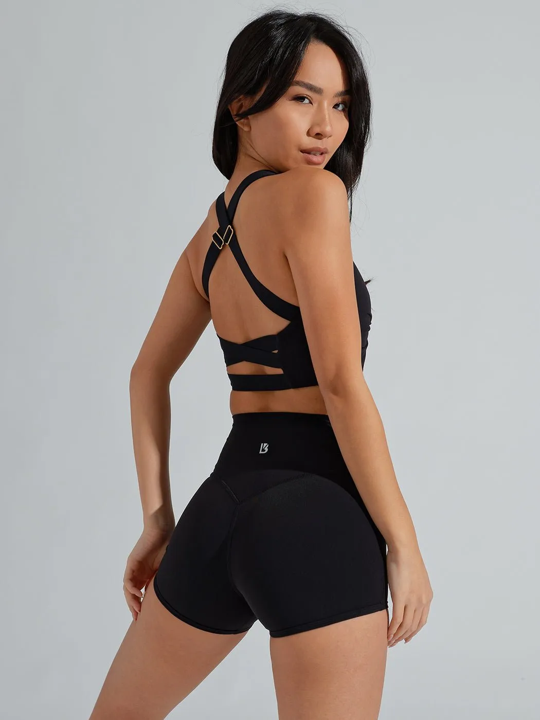 Candy Wrap Sports Bra - Onyx Black sold by BuffBunny