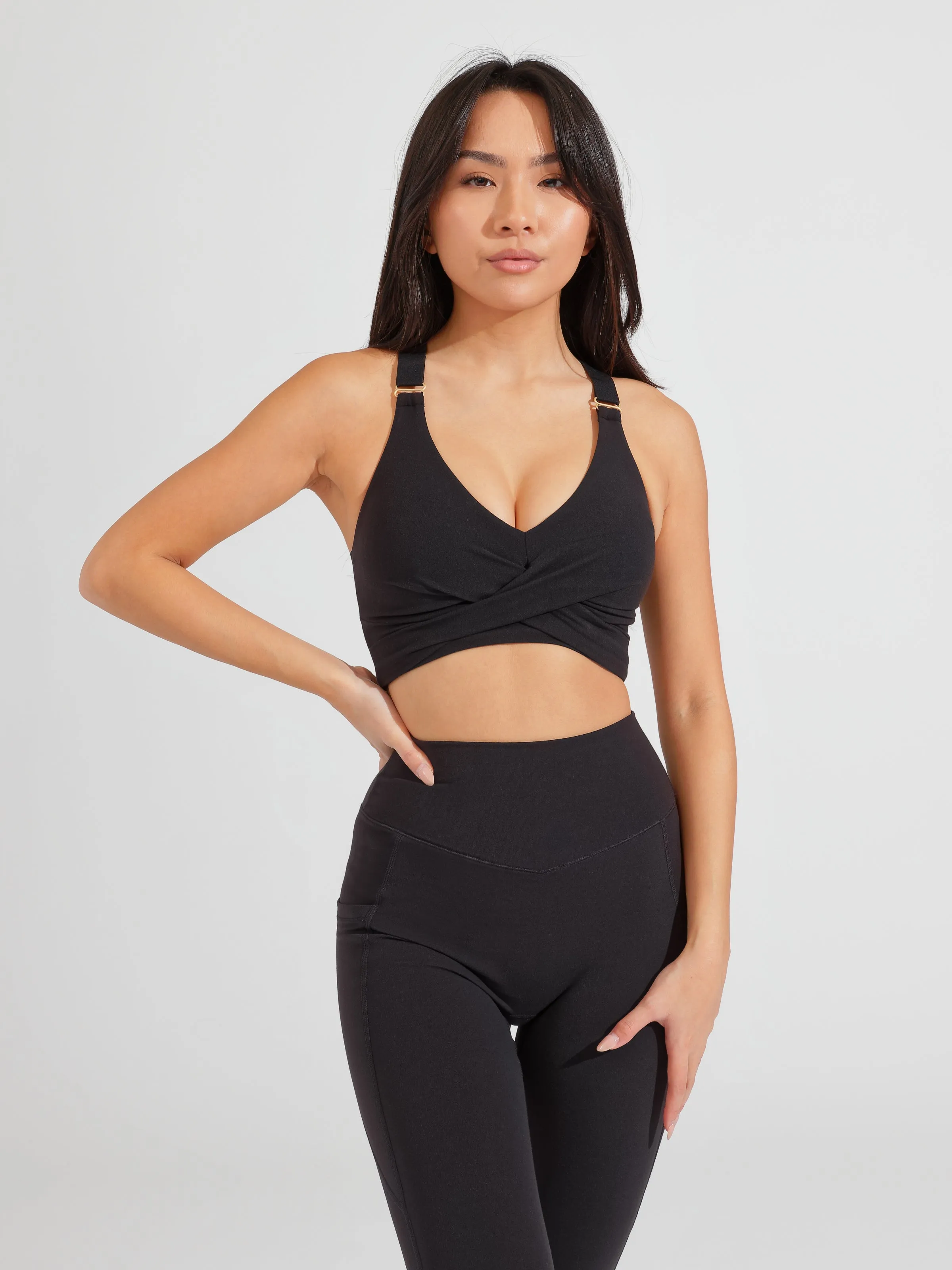 Candy Wrap Sports Bra - Onyx Black sold by BuffBunny product image thumbnail 3