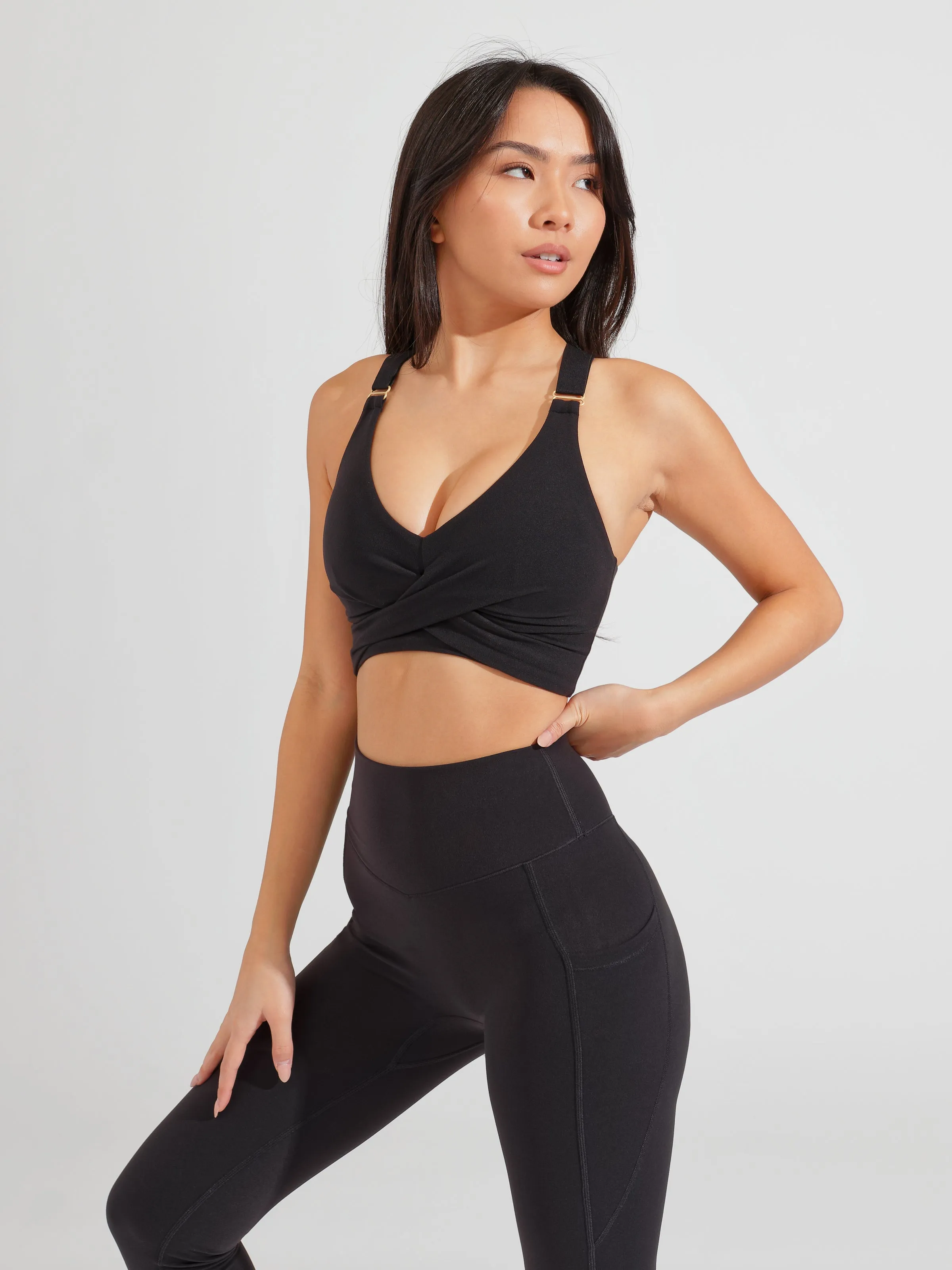 Candy Wrap Sports Bra - Onyx Black sold by BuffBunny product image thumbnail 2