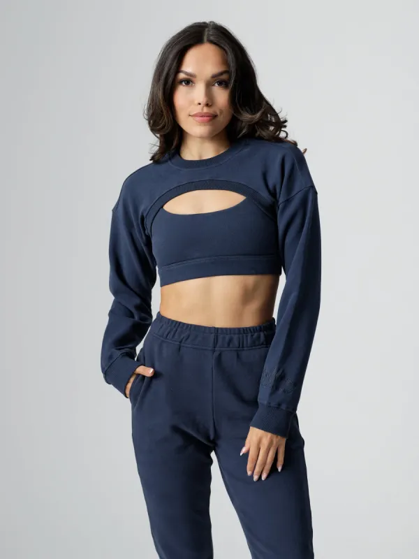 Cloud Bolero Shrug - Navy sold by BuffBunny