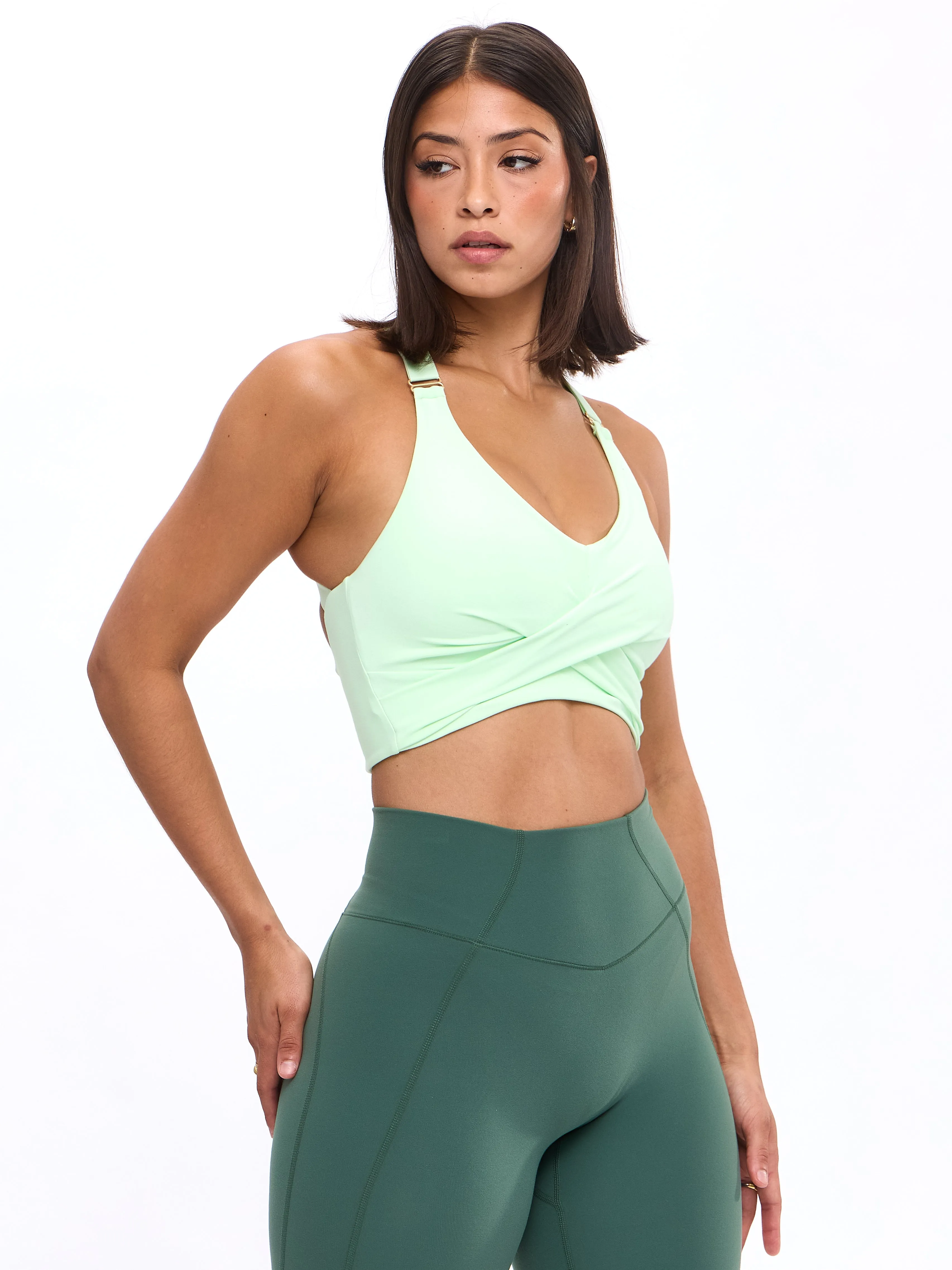 Candy Wrap Sports Bra - Honeydew sold by BuffBunny product image thumbnail 4
