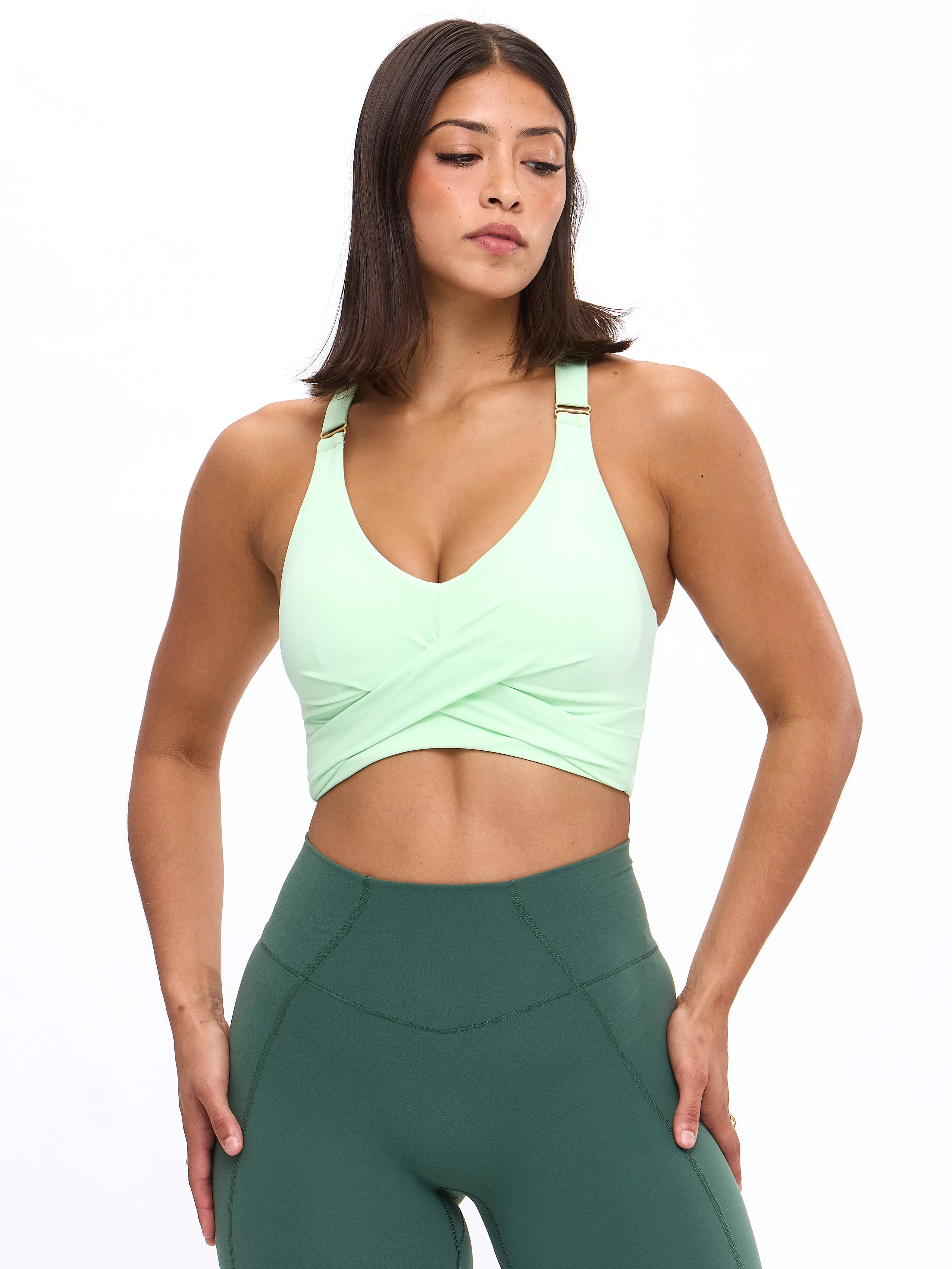 Candy Wrap Sports Bra - Honeydew sold by BuffBunny product image thumbnail 3