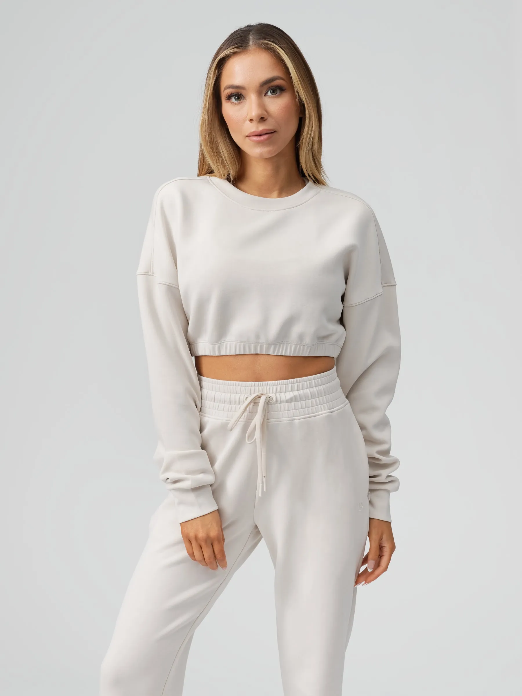 Luxe Long Sleeve Crop - Eggshell sold by BuffBunny