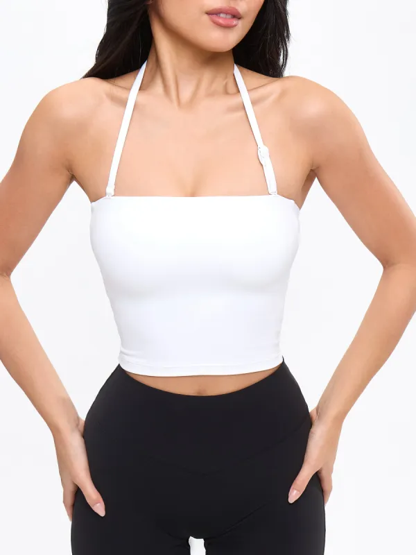 Butter Bandeau Crop - White sold by BuffBunny