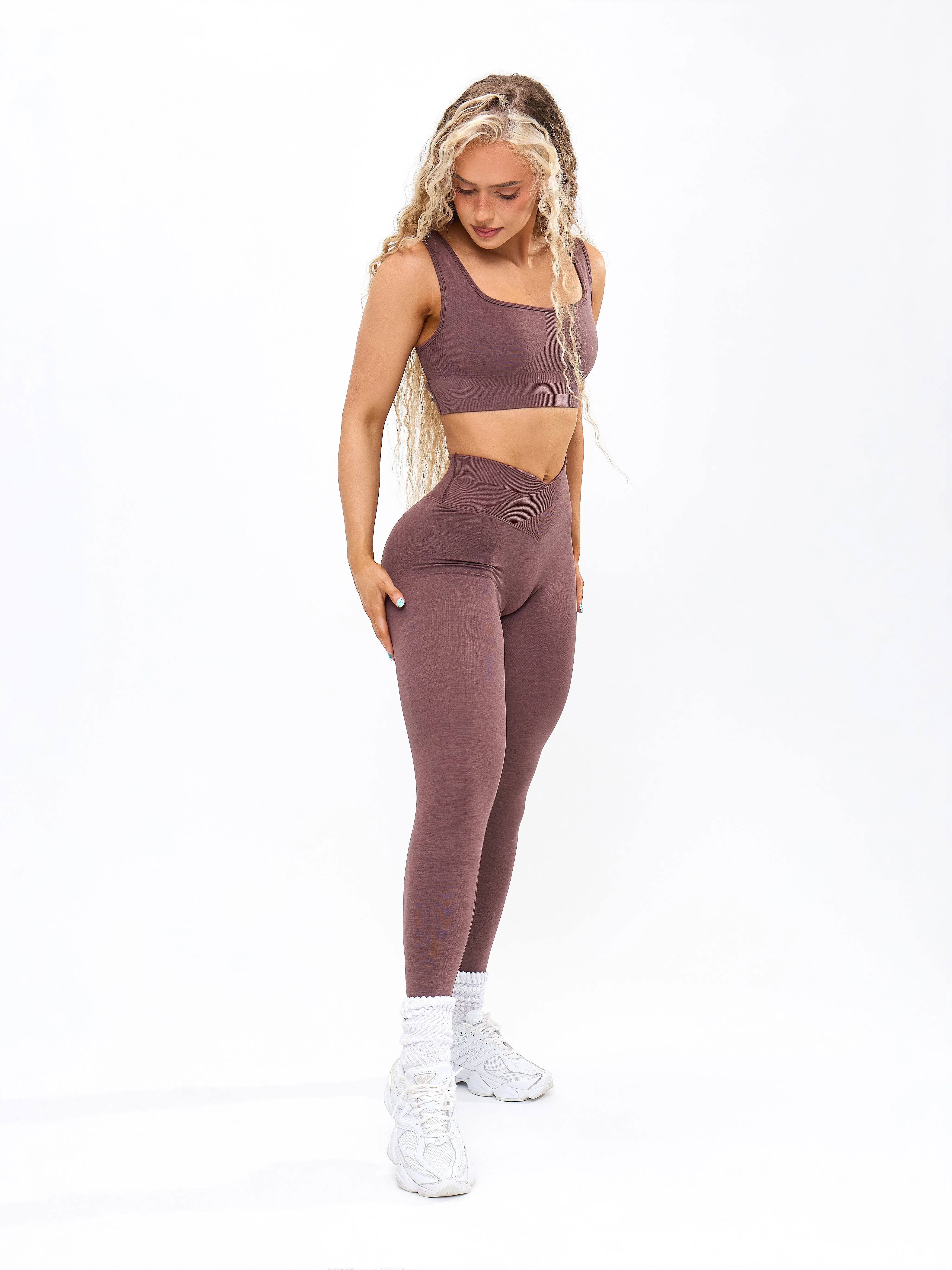Synergy Seamless Sports Bra - Mocha Berry sold by BuffBunny product image thumbnail 4