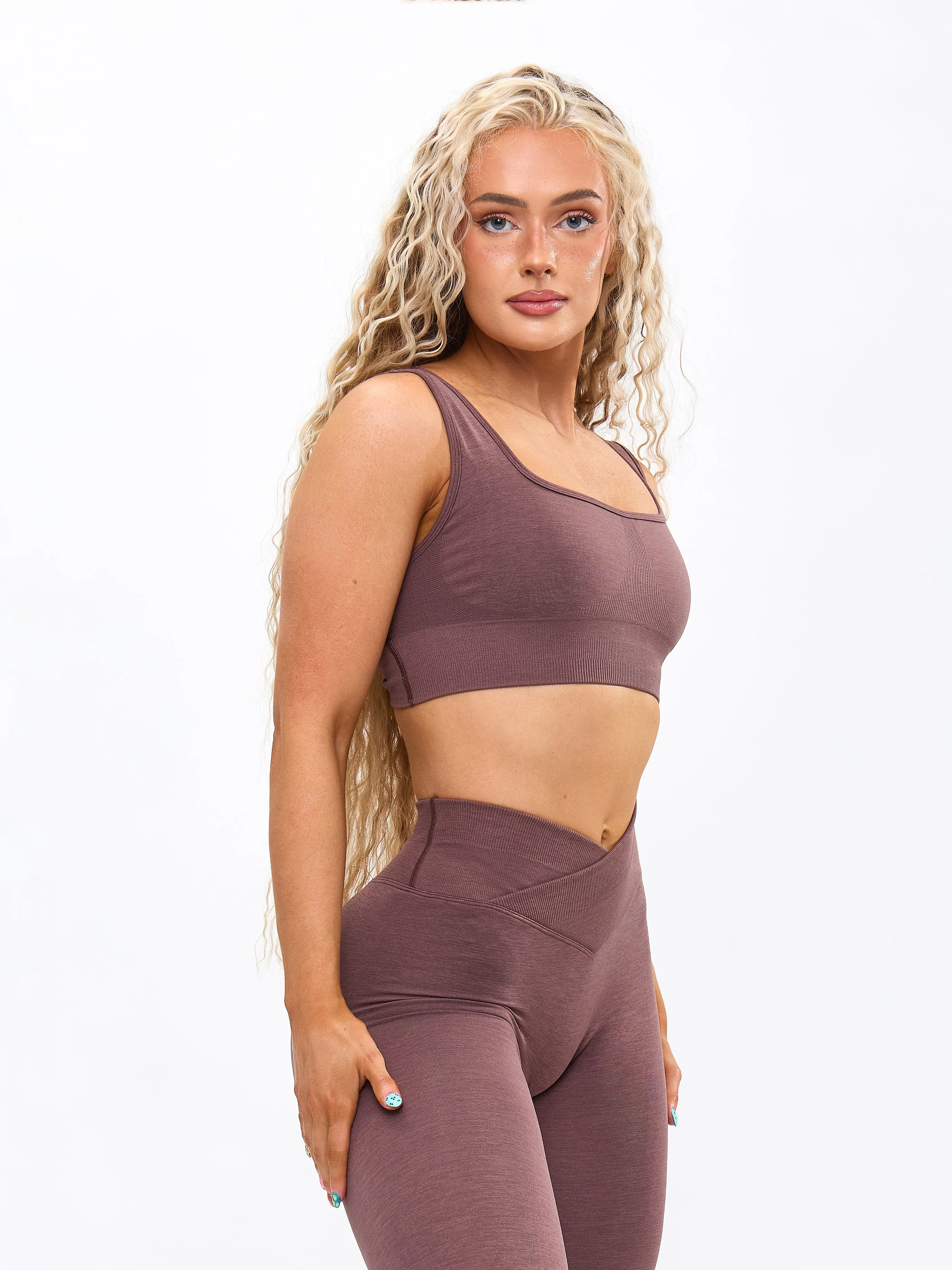 Synergy Seamless Sports Bra - Mocha Berry sold by BuffBunny product image thumbnail 3