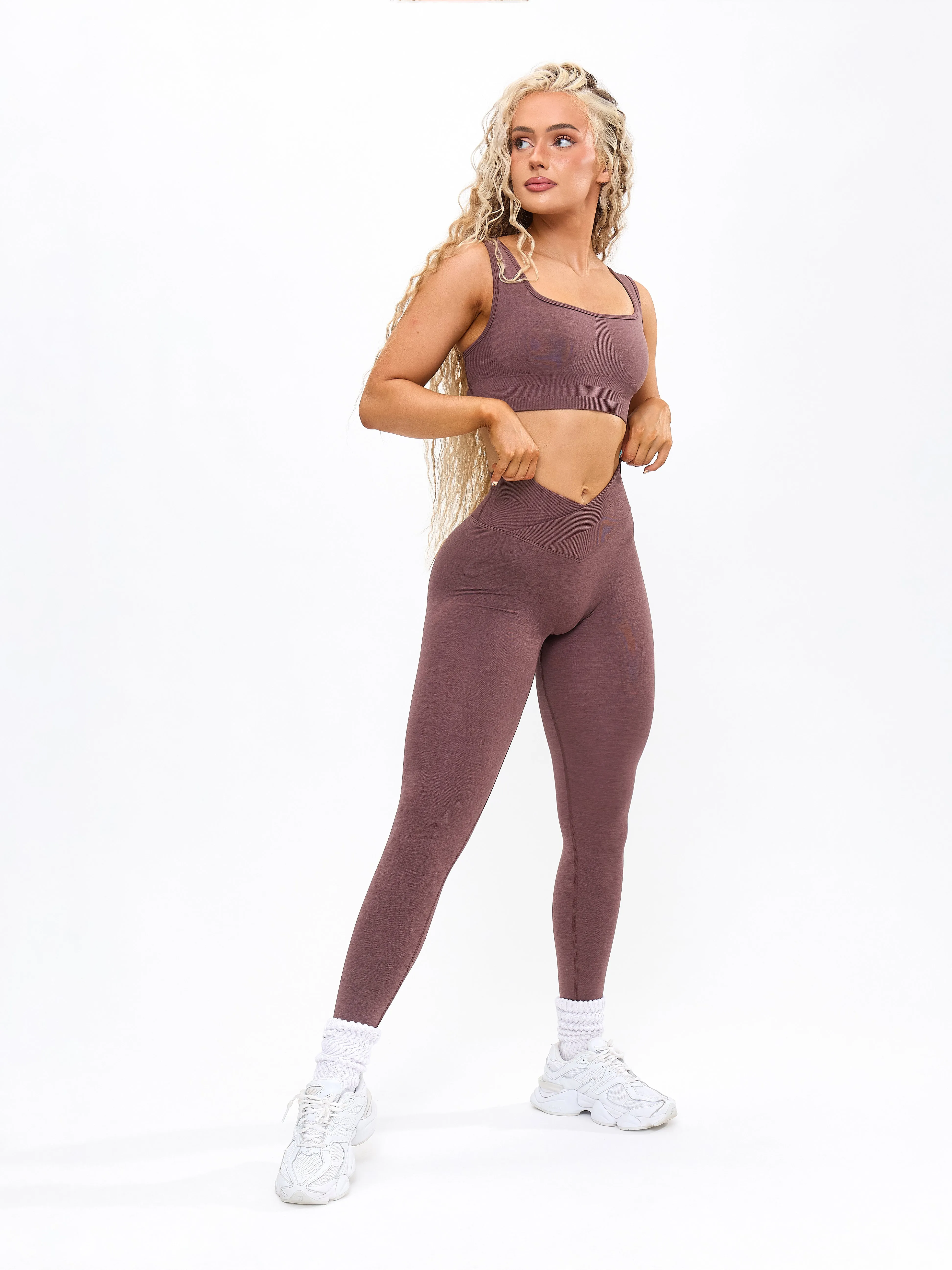 Synergy Seamless Sports Bra - Mocha Berry sold by BuffBunny product image thumbnail 2