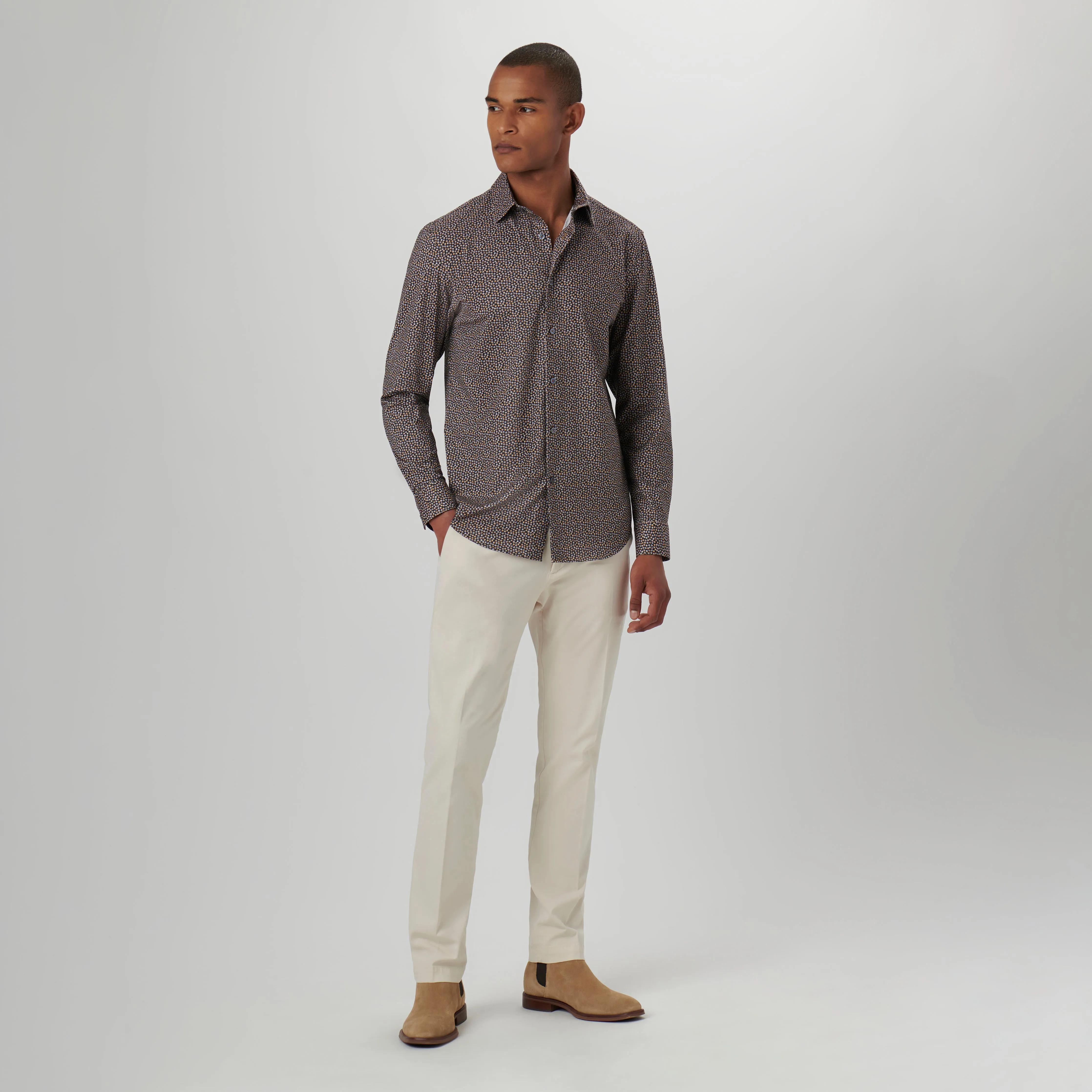 James Coin Dots OoohCotton Shirt sold by Bugatchi product image thumbnail 5