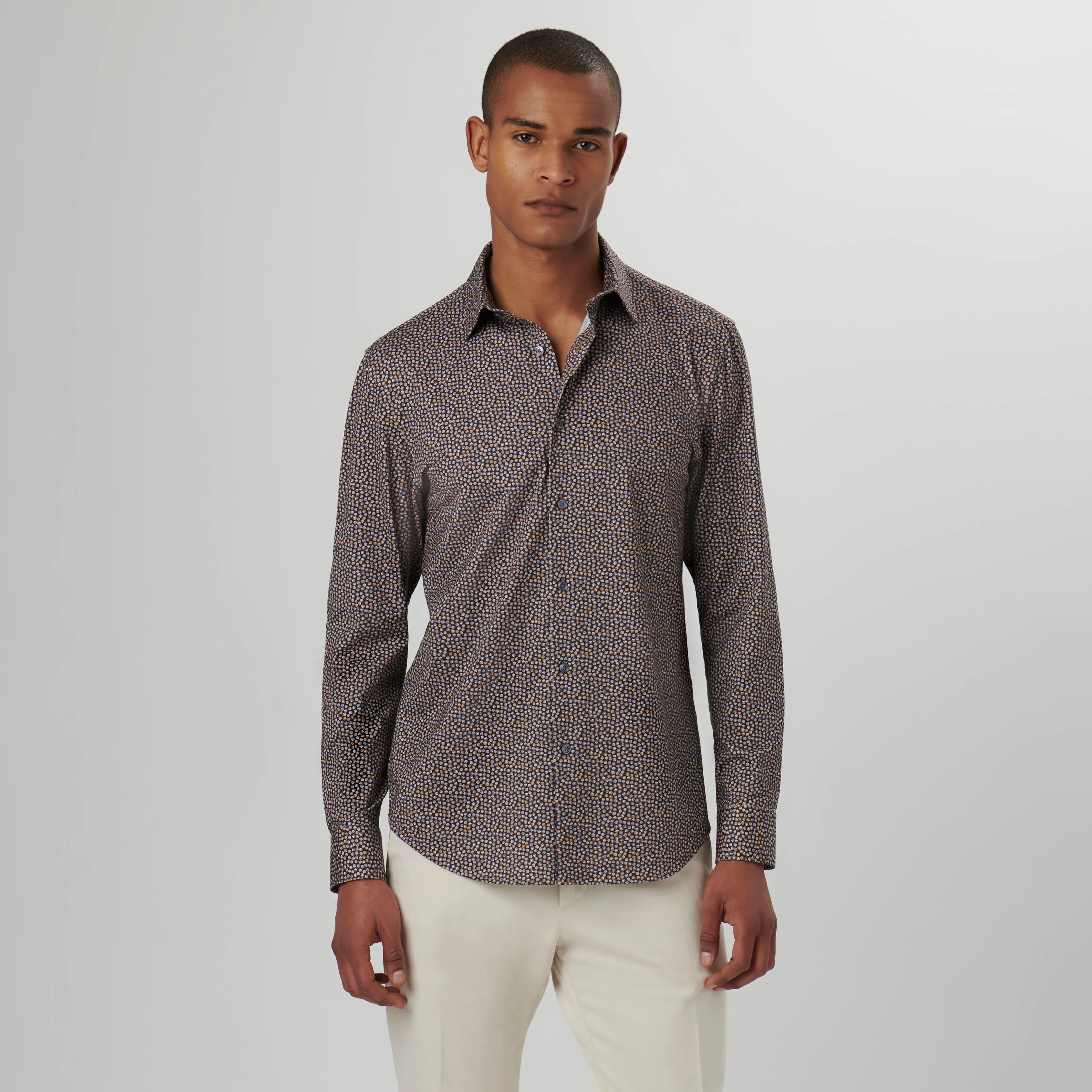 James Coin Dots OoohCotton Shirt sold by Bugatchi product image thumbnail 2