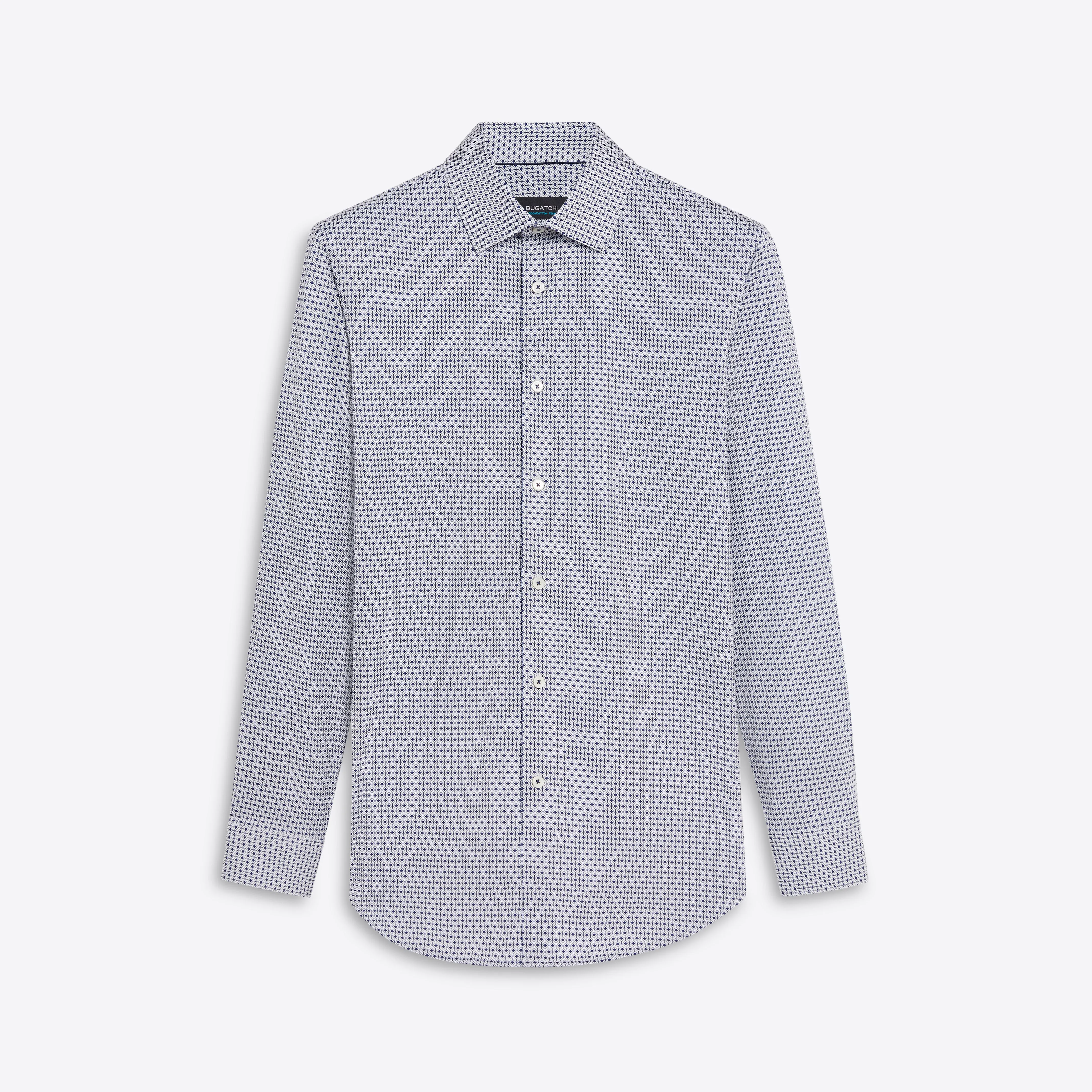 JAMES Diamond Print OoohCotton Shirt sold by Bugatchi