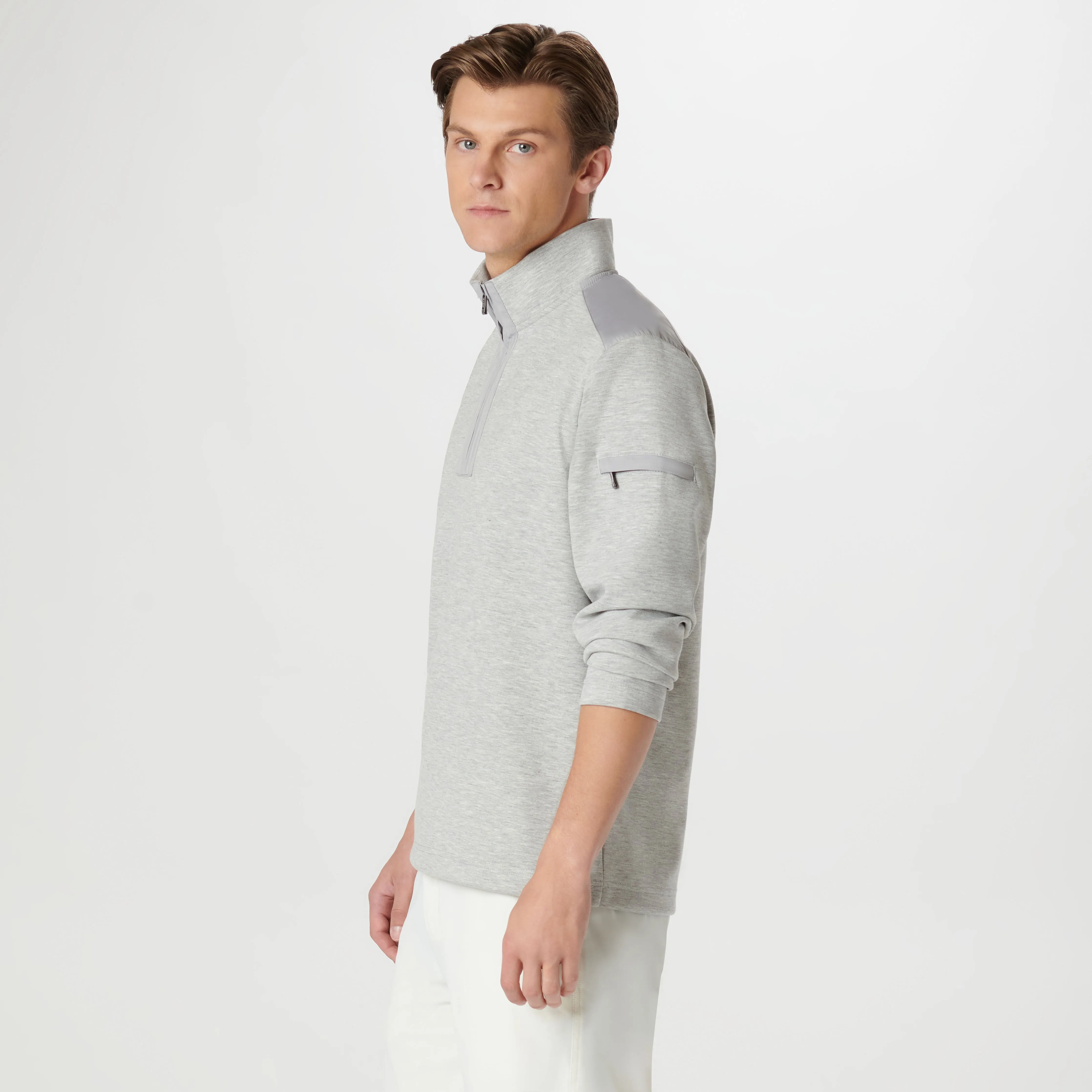 Soft Touch Performance Quarter Zip Pullover sold by Bugatchi product image thumbnail 3