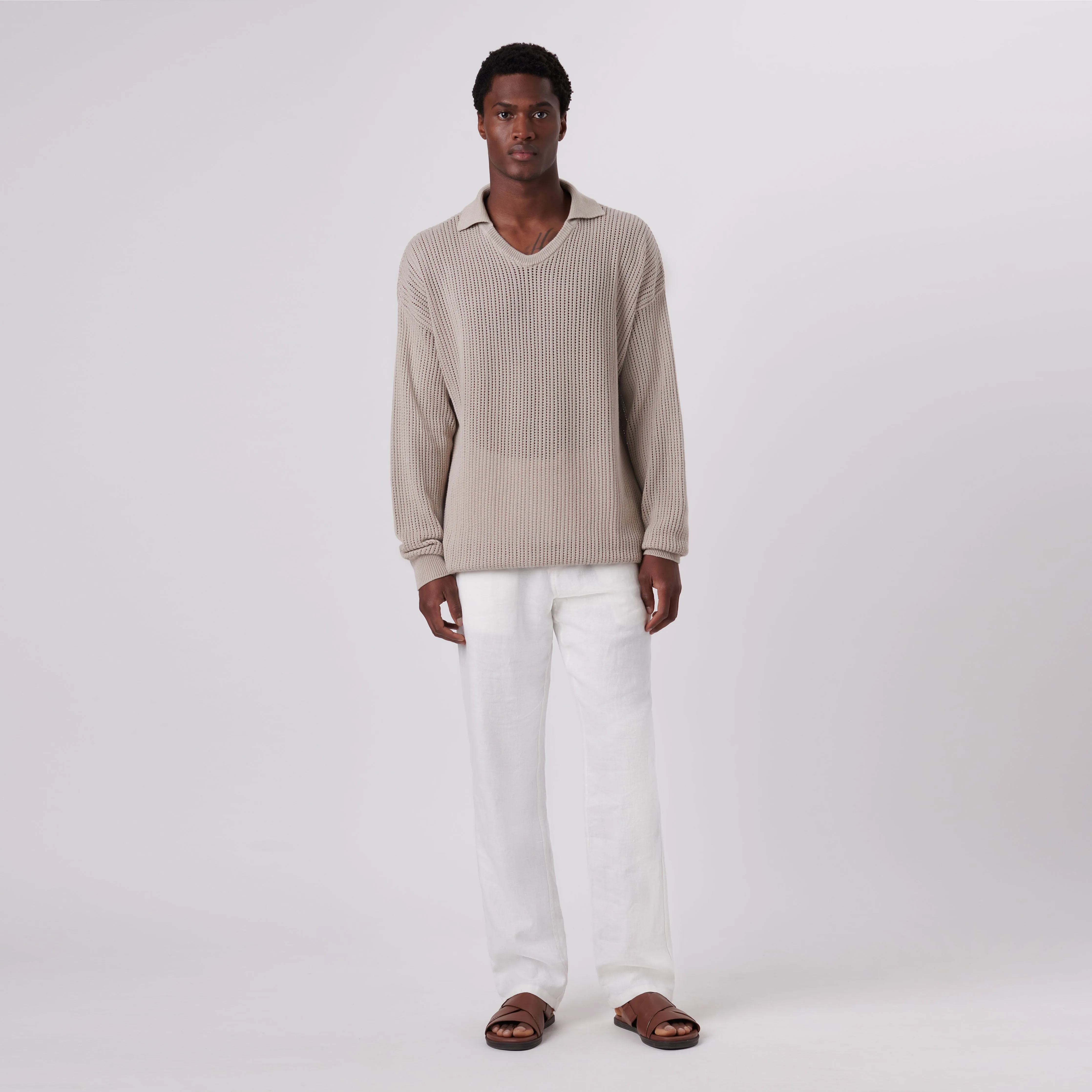 Patterned V-Neck Polo Sweater sold by Bugatchi product image thumbnail 5