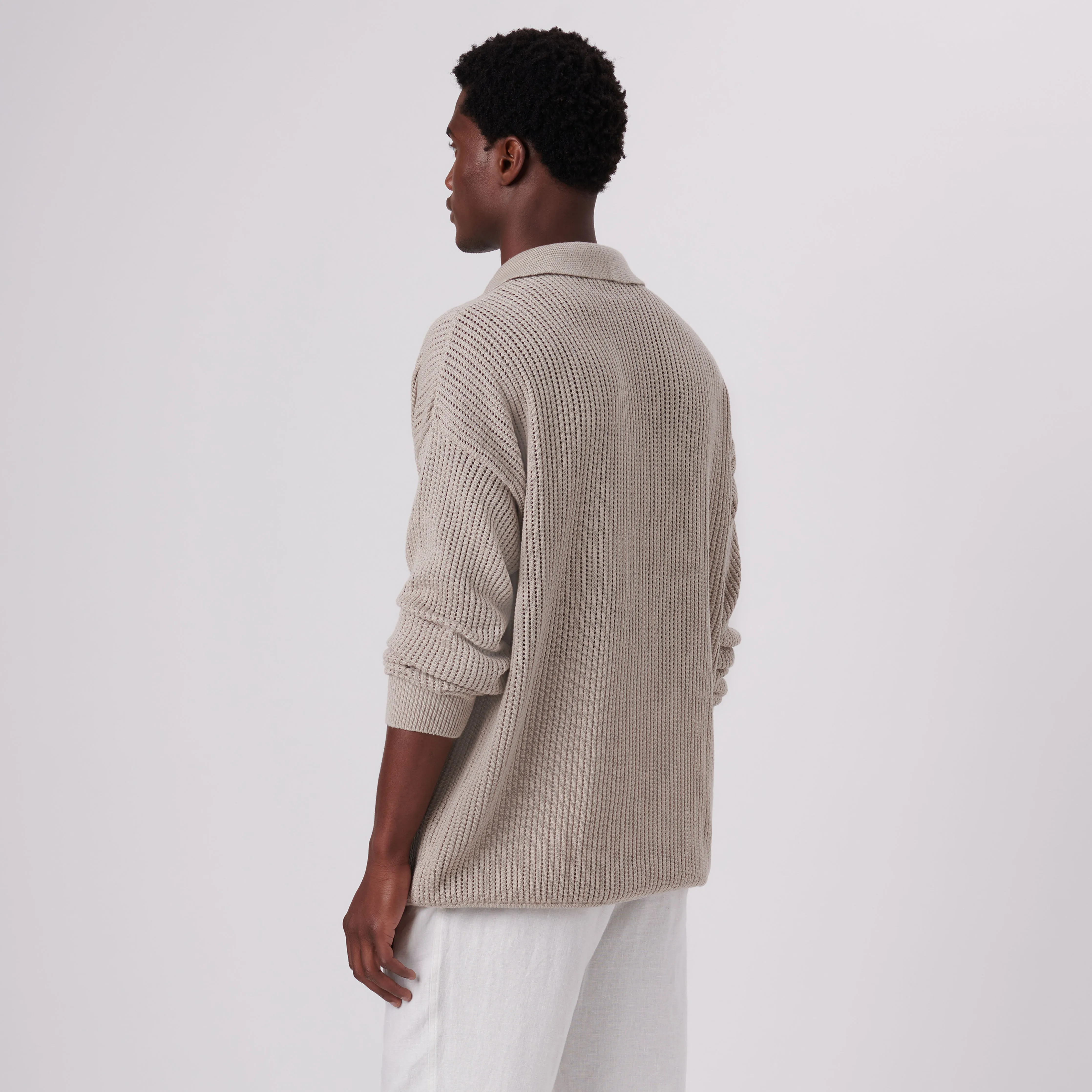 Patterned V-Neck Polo Sweater sold by Bugatchi product image thumbnail 4