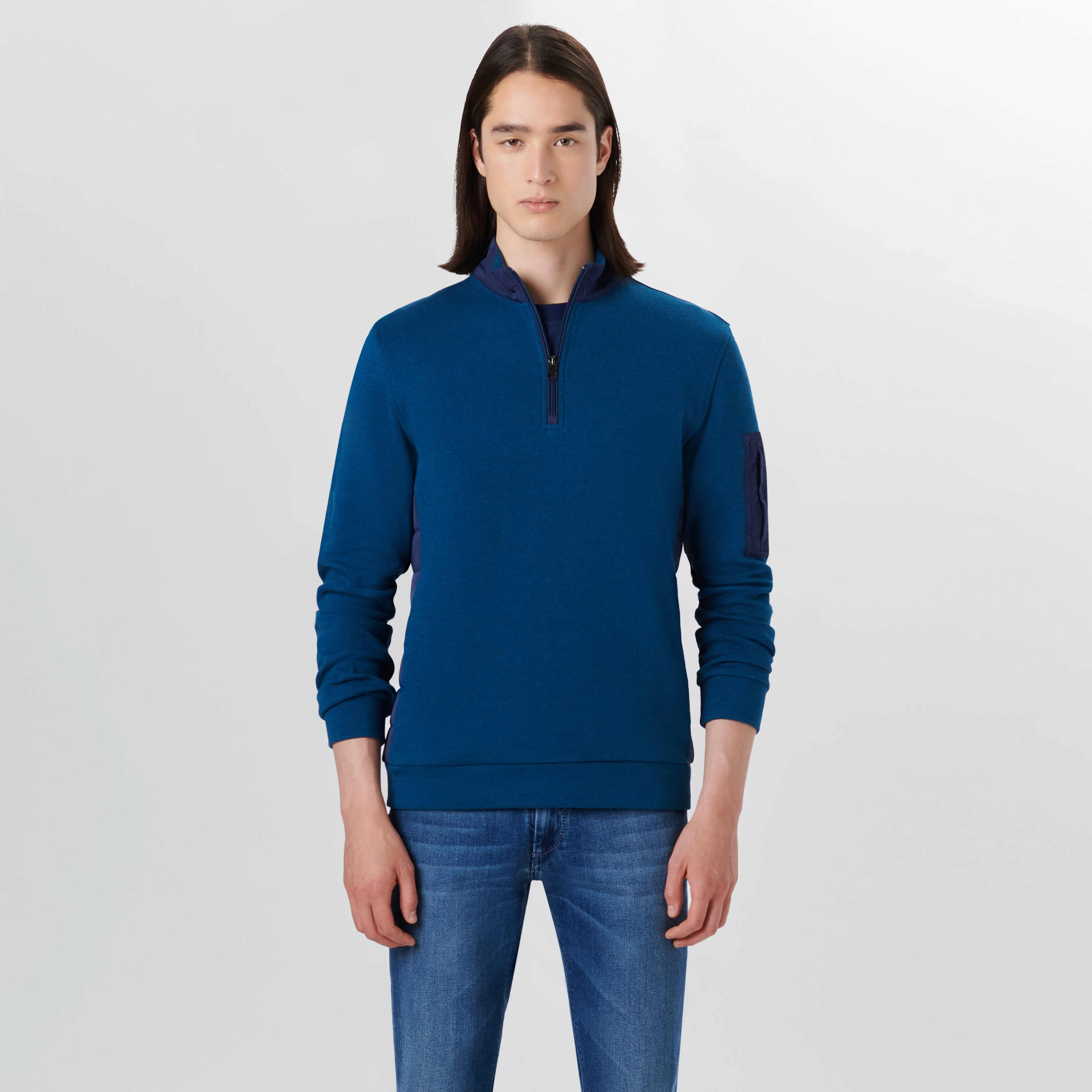Long Sleeve Quarter Zip Pullover sold by Bugatchi product image thumbnail 2