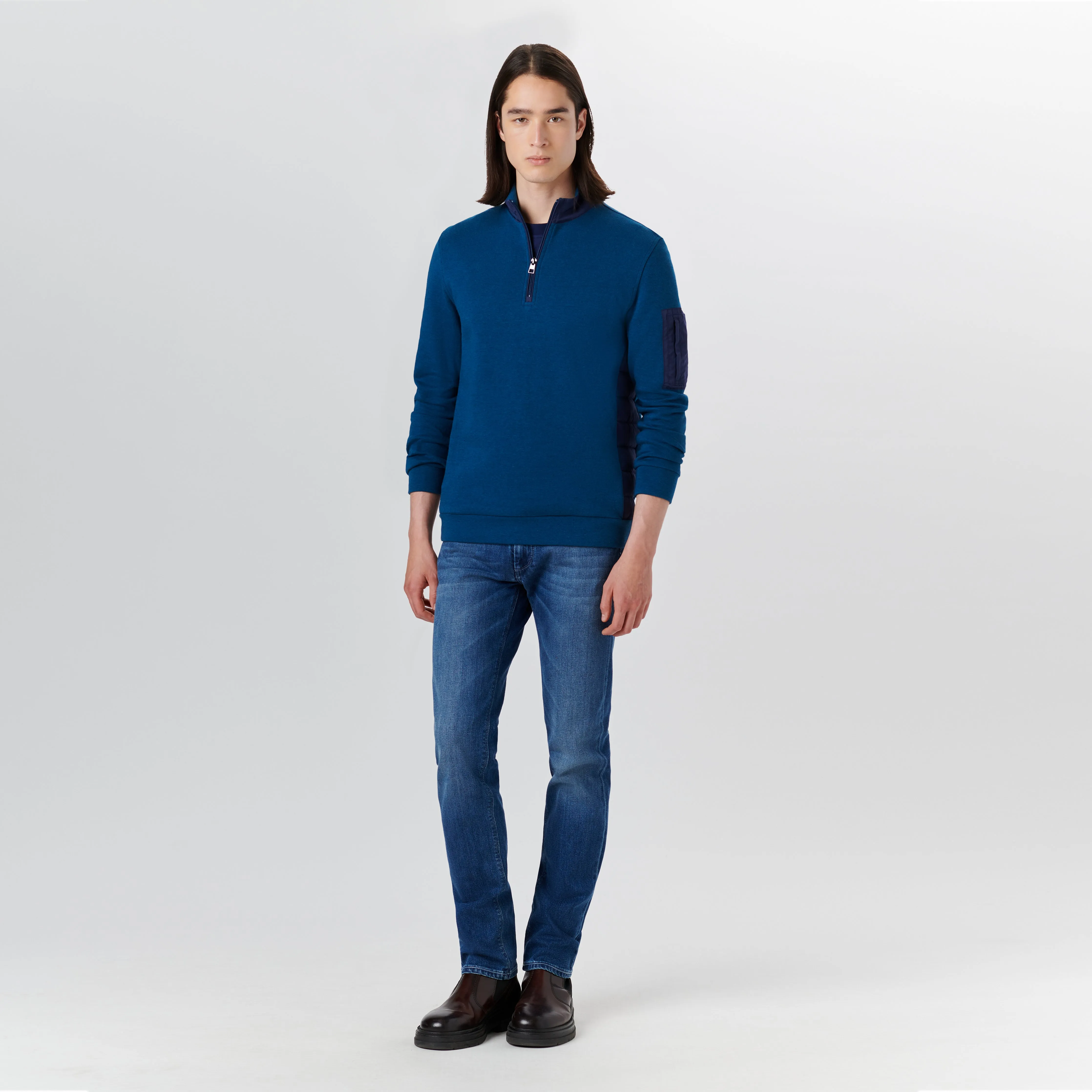 Long Sleeve Quarter Zip Pullover sold by Bugatchi product image thumbnail 5