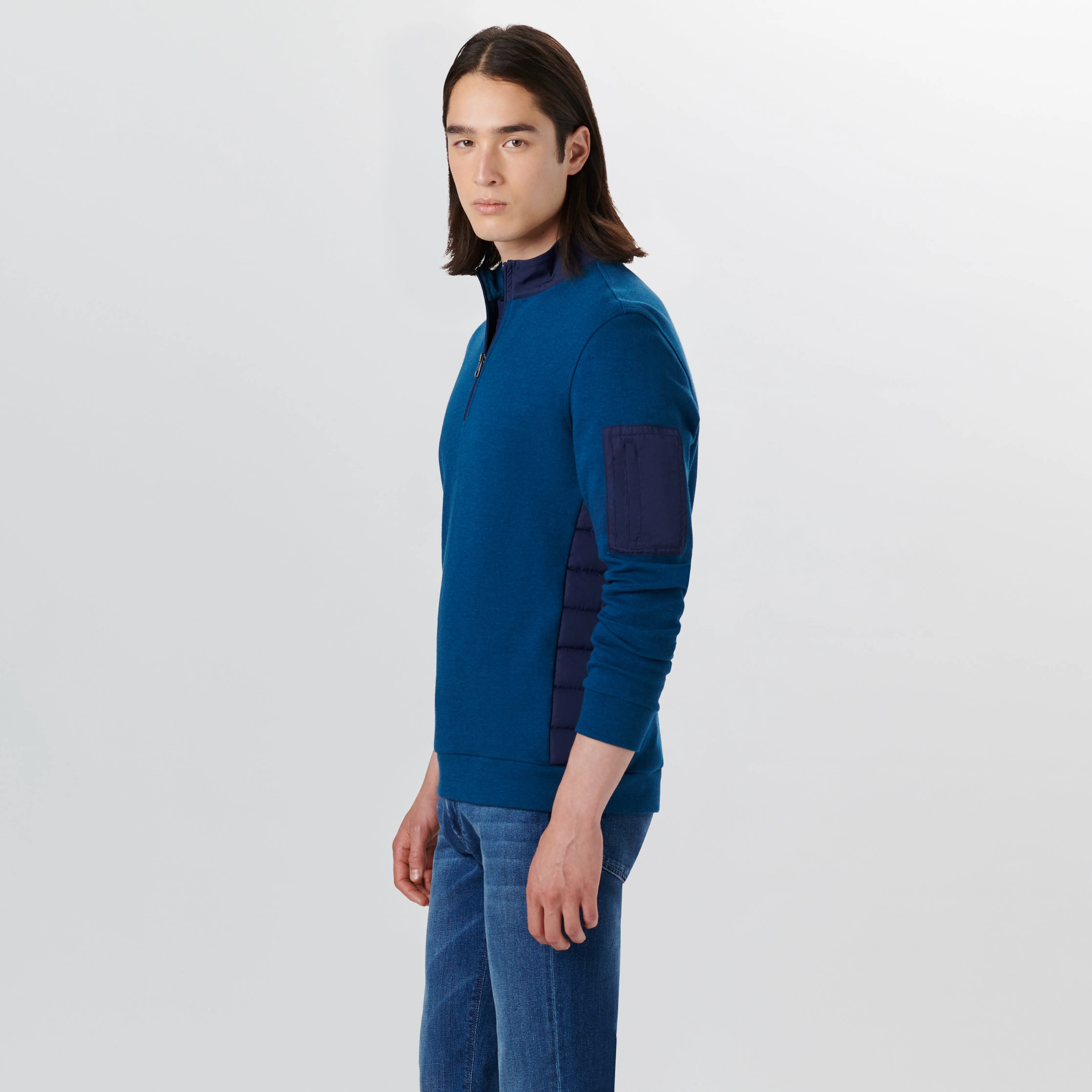 Long Sleeve Quarter Zip Pullover sold by Bugatchi product image thumbnail 3
