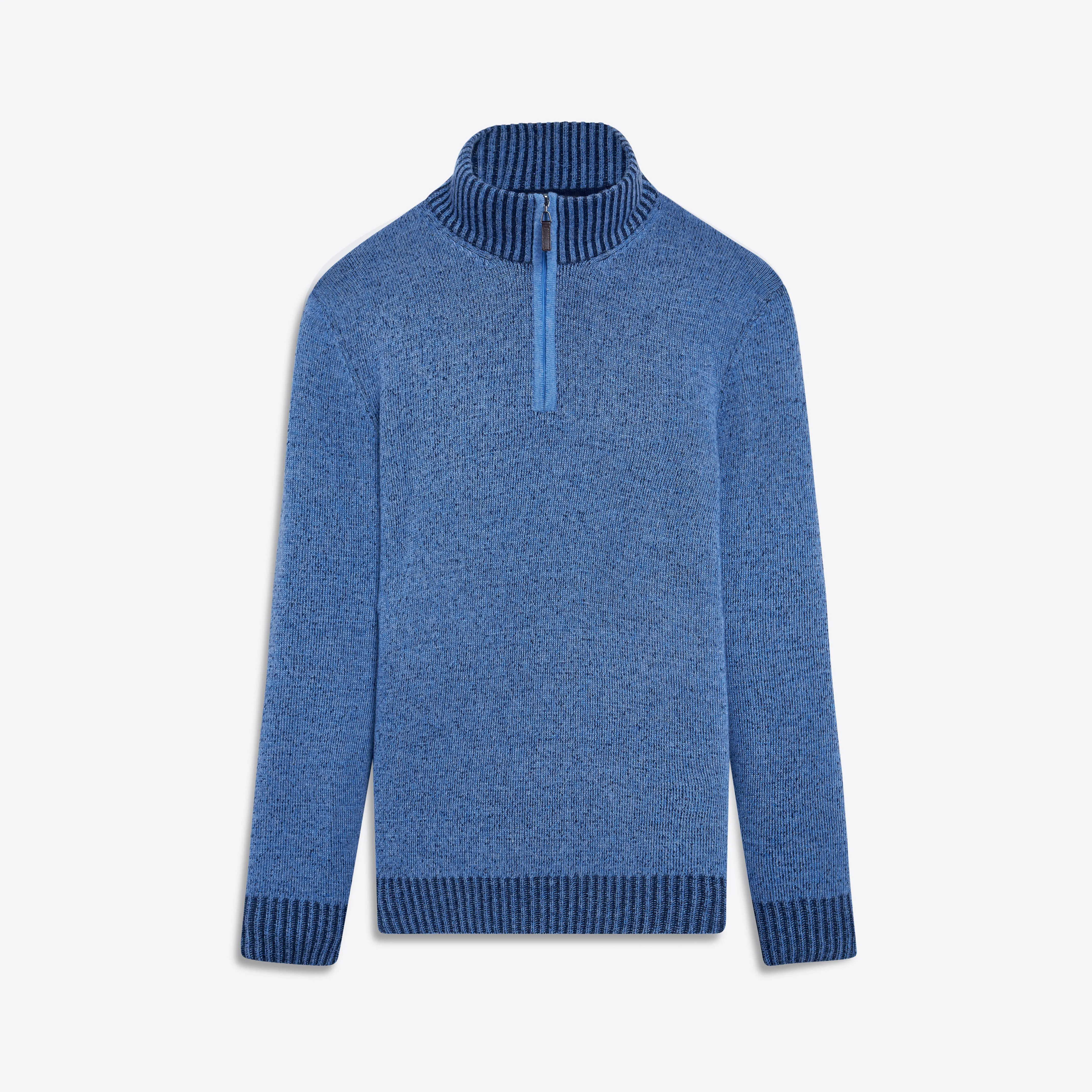 Solid Quarter Zip Pullover Sweater sold by Bugatchi