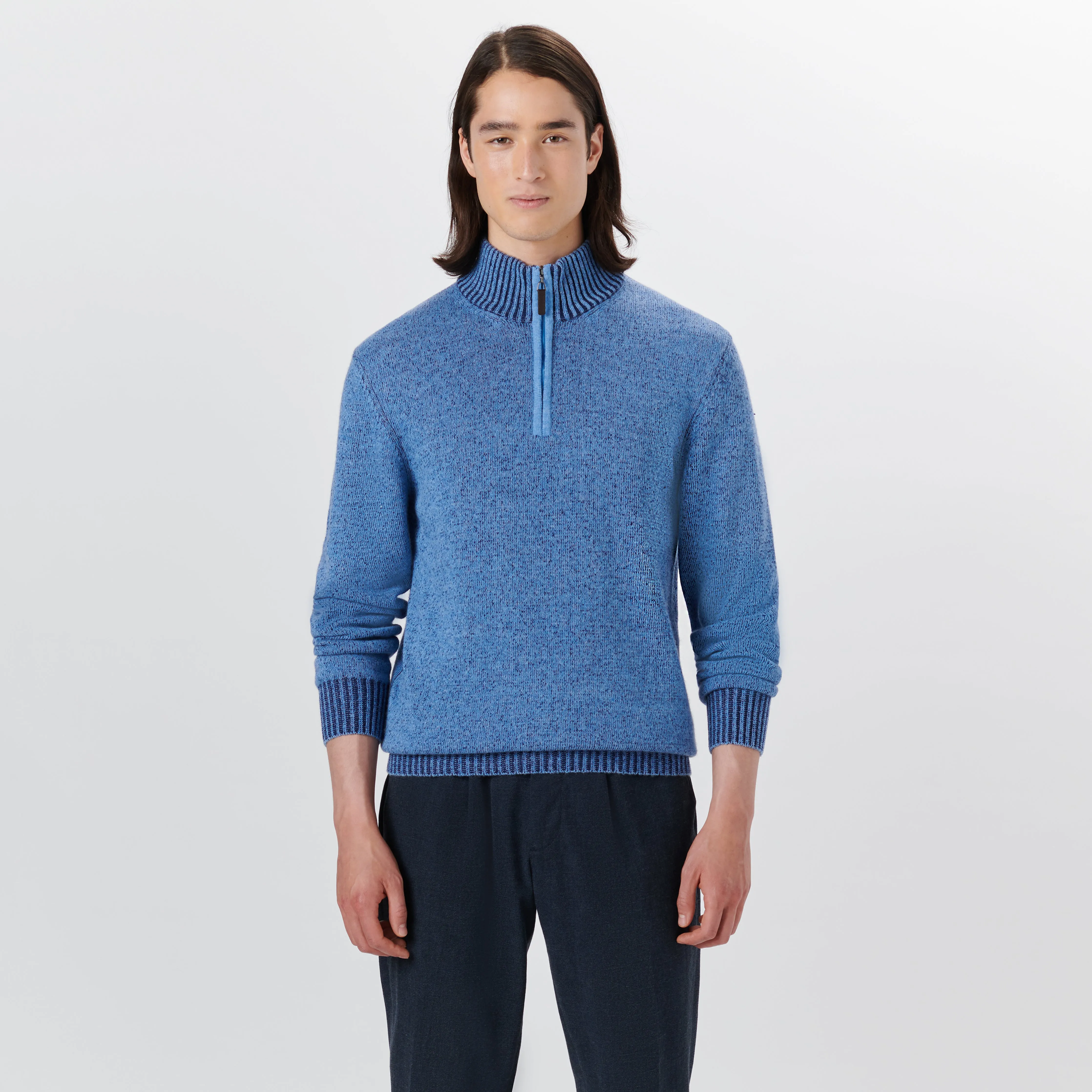 Solid Quarter Zip Pullover Sweater sold by Bugatchi product image thumbnail 2