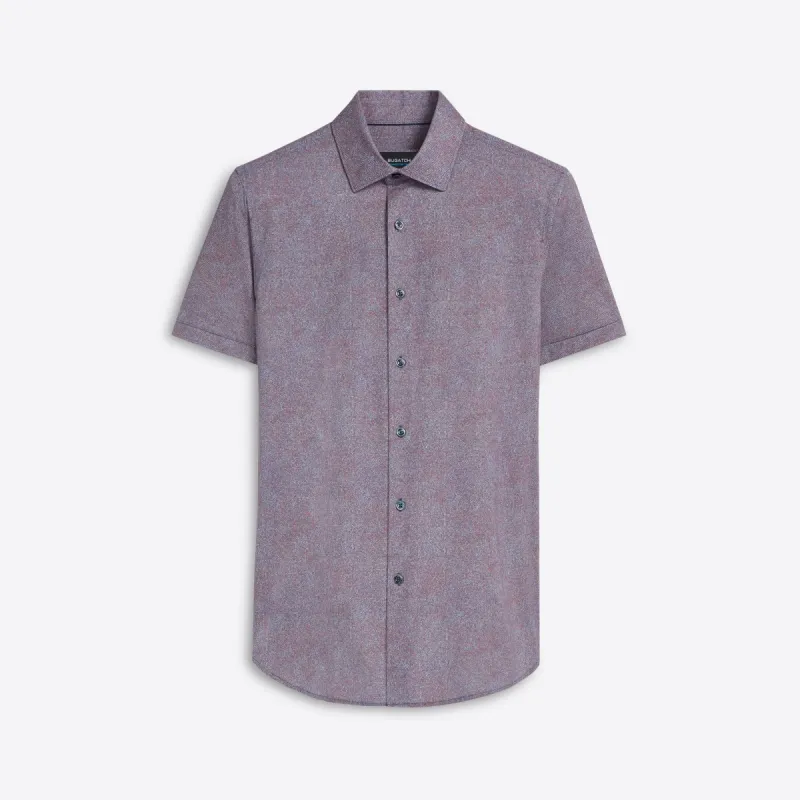 MILES Geometric Print OoohCotton Short Sleeve Shirt sold by Bugatchi