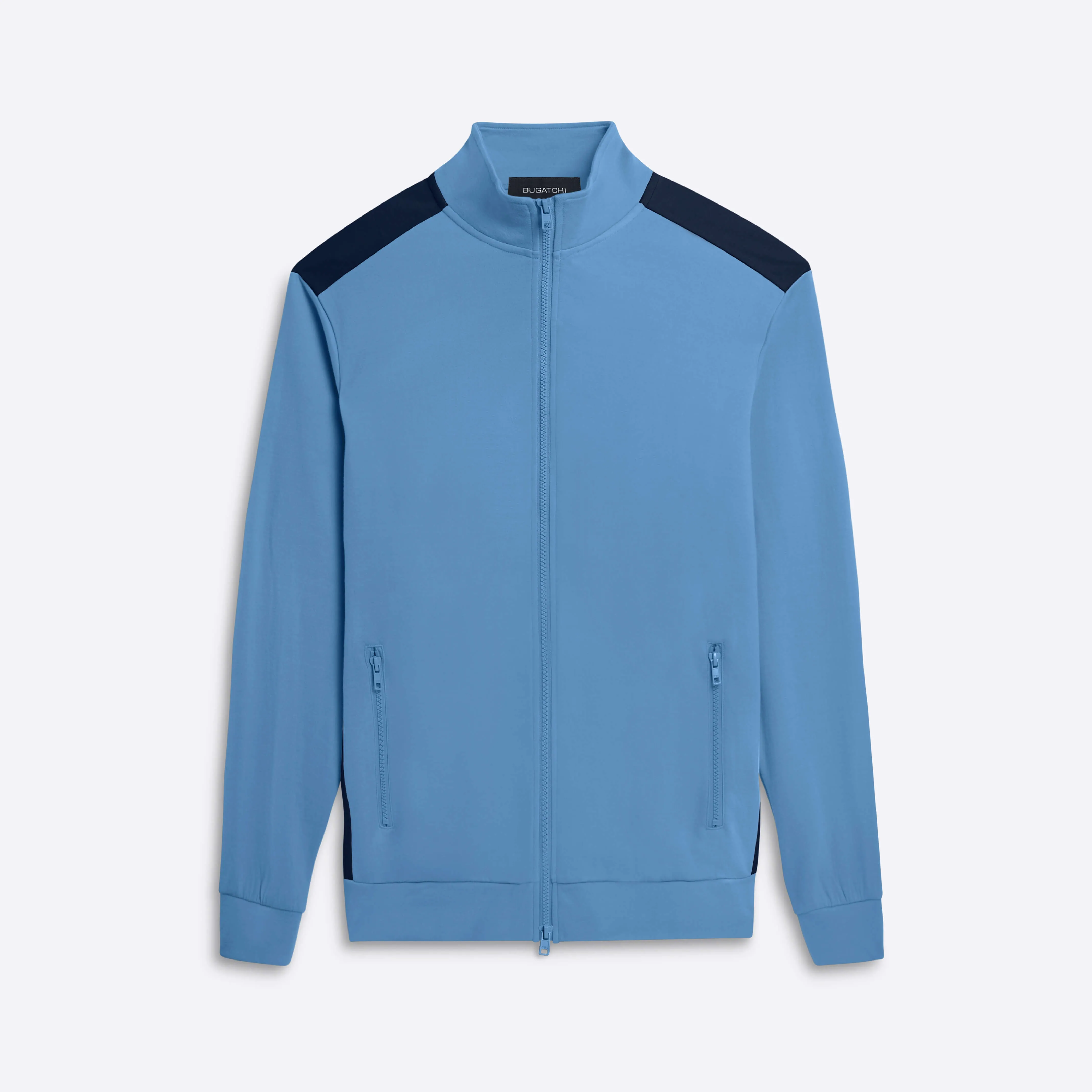 Full Zip Mock Neck Sweatshirt sold by Bugatchi