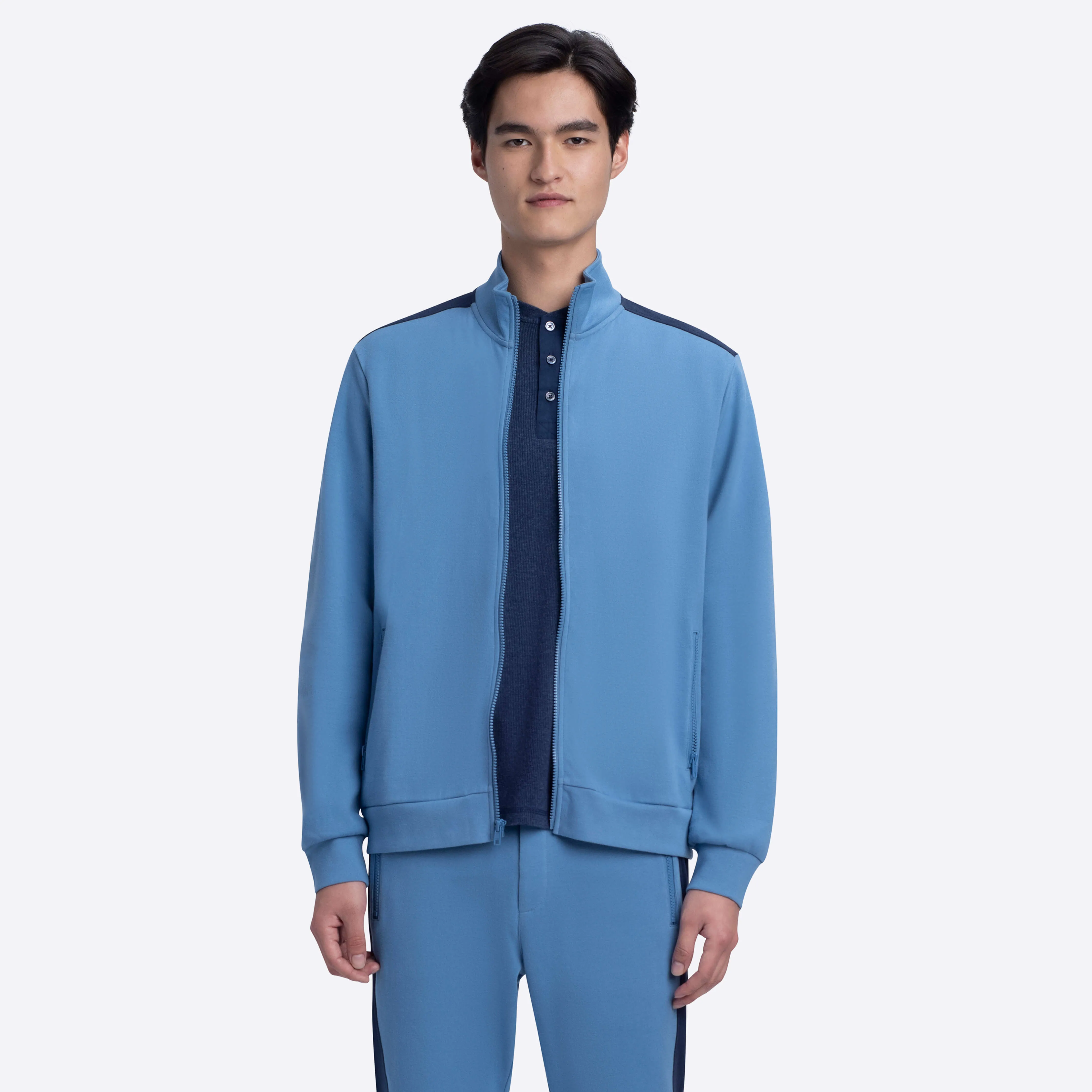 Full Zip Mock Neck Sweatshirt sold by Bugatchi product image thumbnail 2