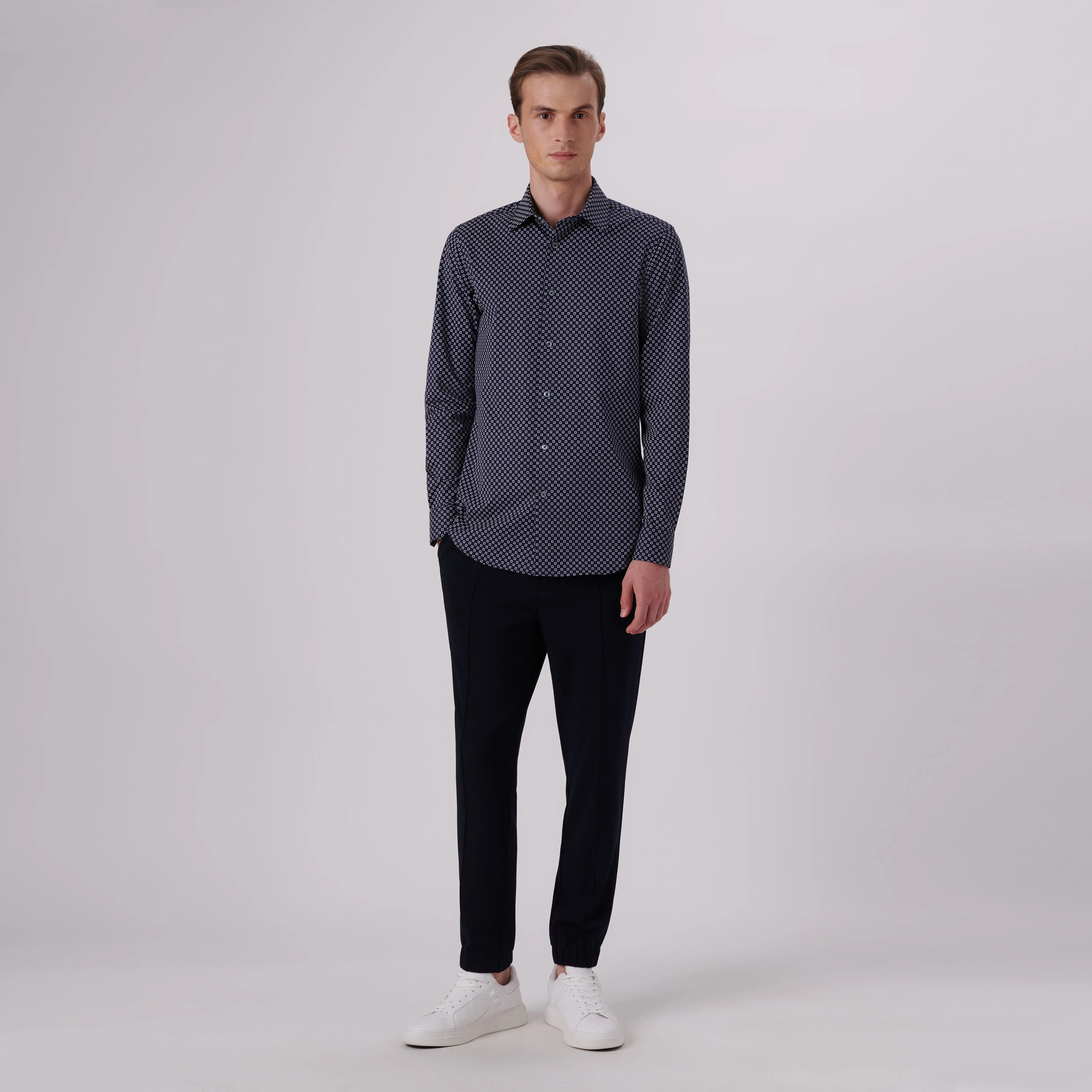 James Geometric Print OoohCotton Shirt sold by Bugatchi product image thumbnail 5