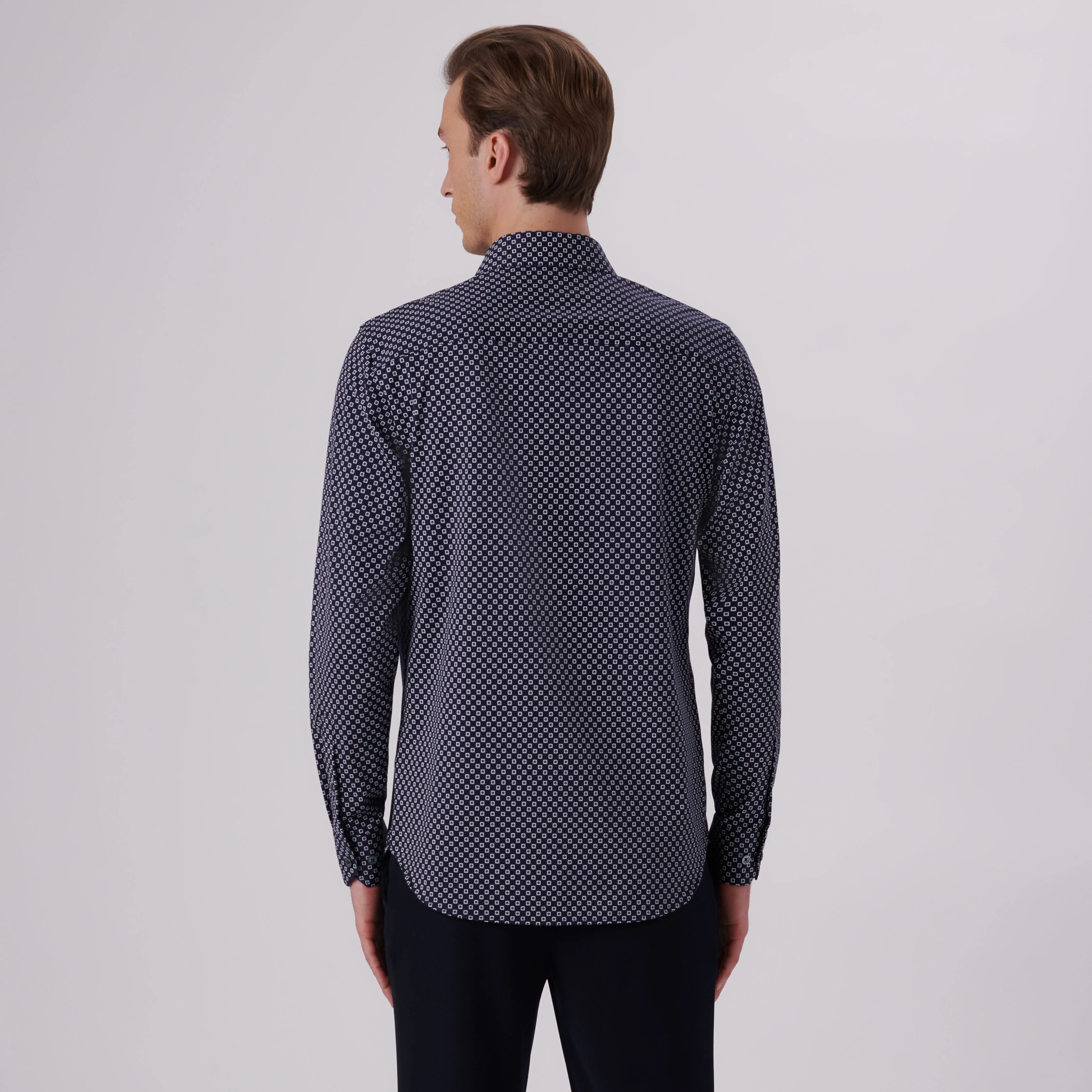 James Geometric Print OoohCotton Shirt sold by Bugatchi product image thumbnail 4