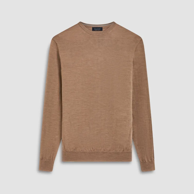 Super Merino Solid Crew Neck Sweater sold by Bugatchi