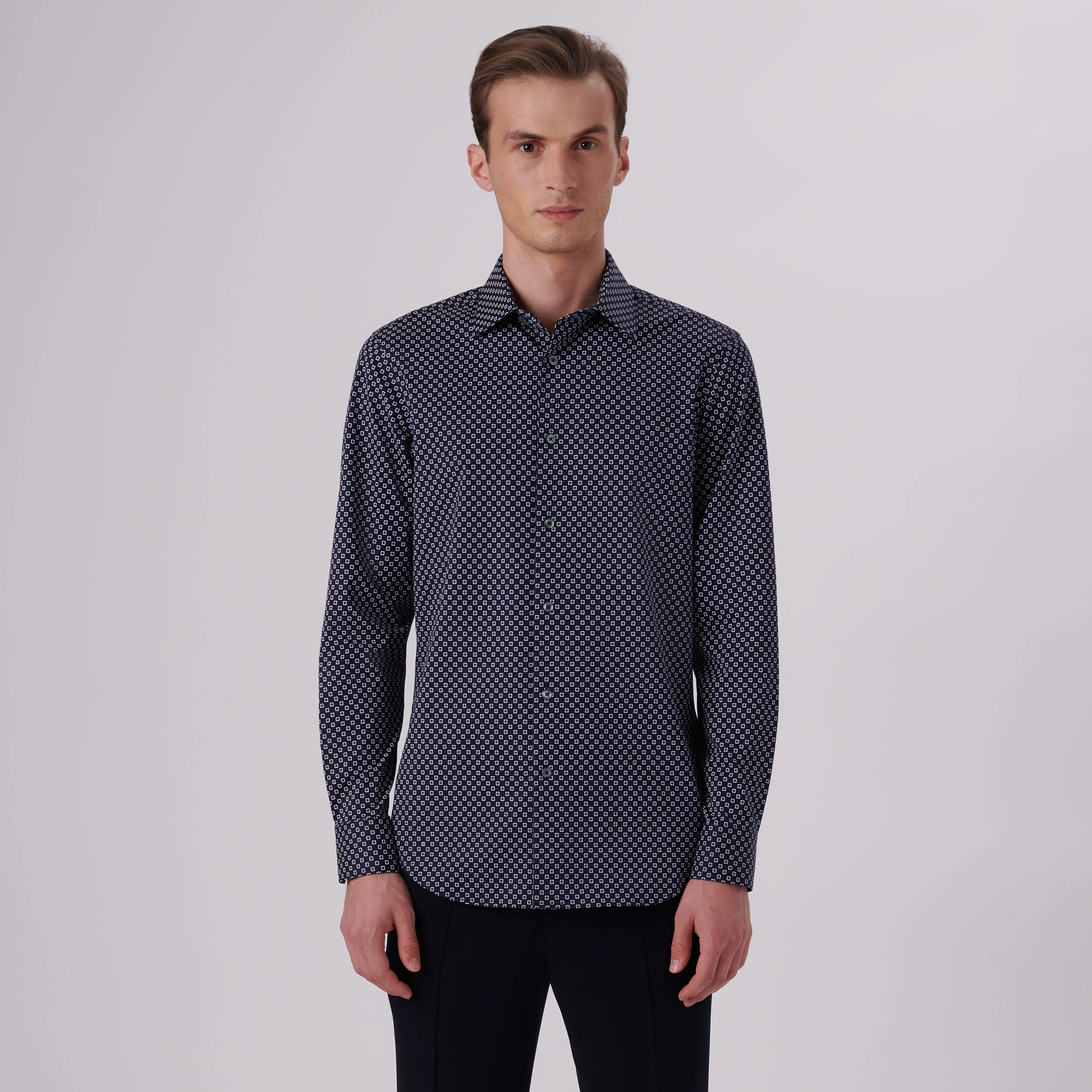 James Geometric Print OoohCotton Shirt sold by Bugatchi product image thumbnail 2