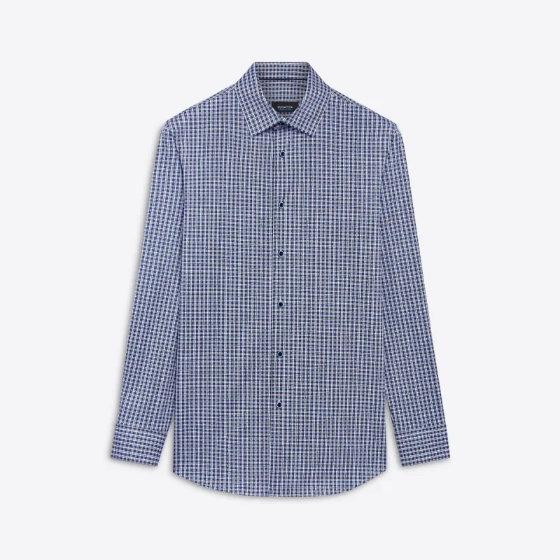 JAMES Mini Check OoohCotton Shirt sold by Bugatchi