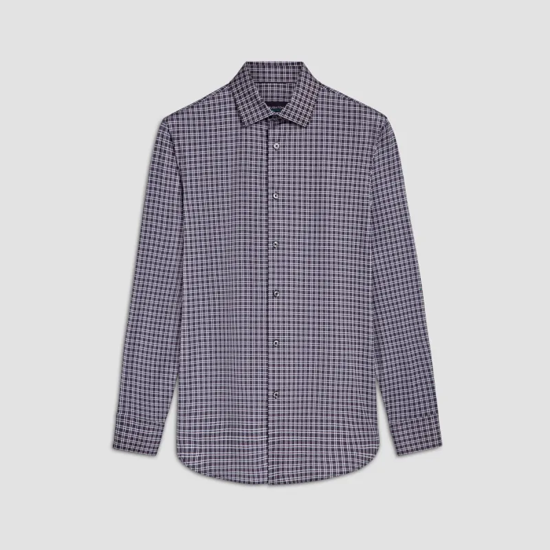 James Check Print OoohCotton Shirt sold by Bugatchi