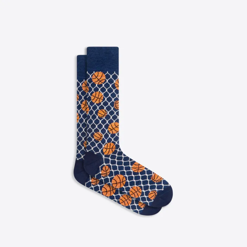 Basketball Mid-Calf Socks sold by Bugatchi