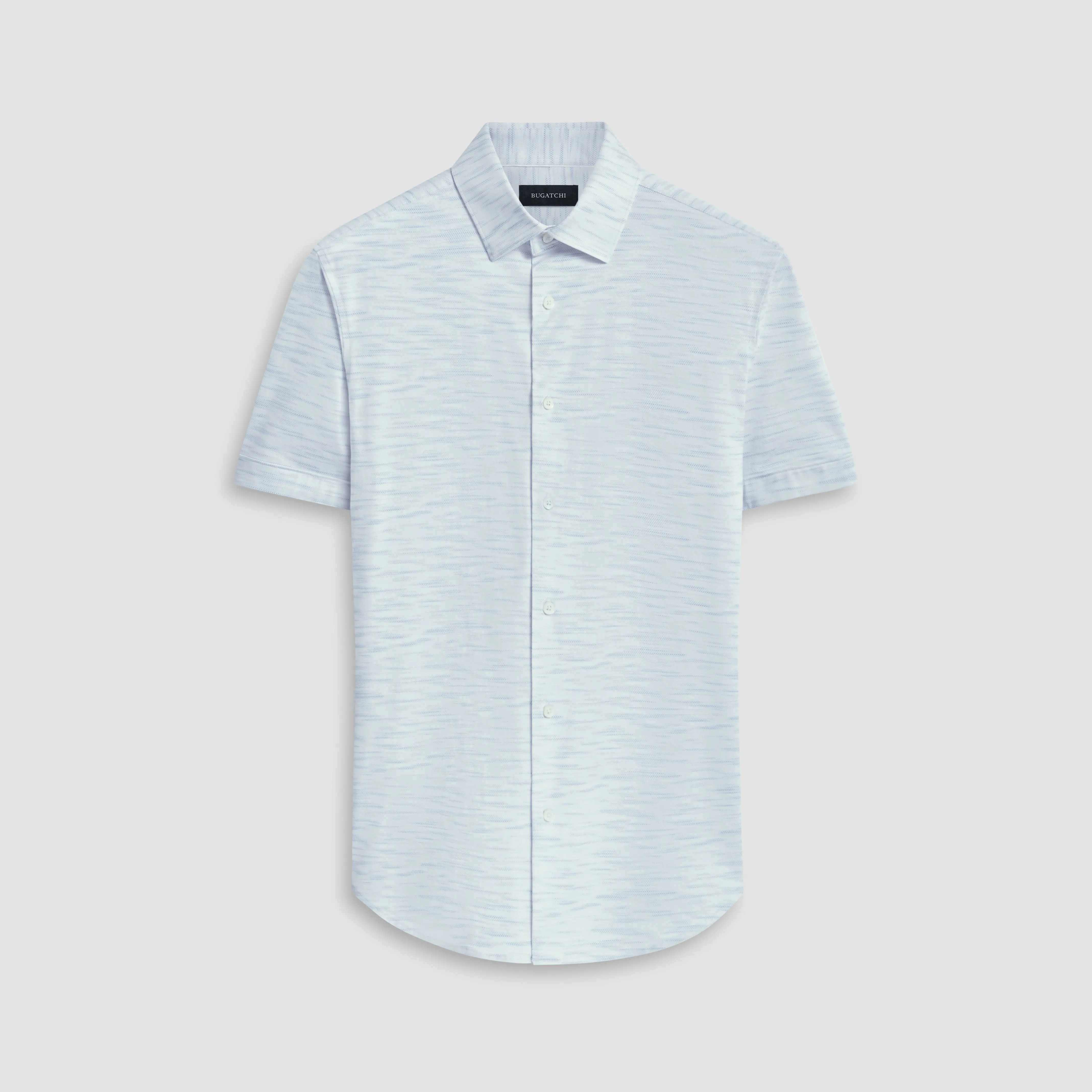 Miles Stitch Print OoohCotton Short Sleeve Shirt sold by Bugatchi