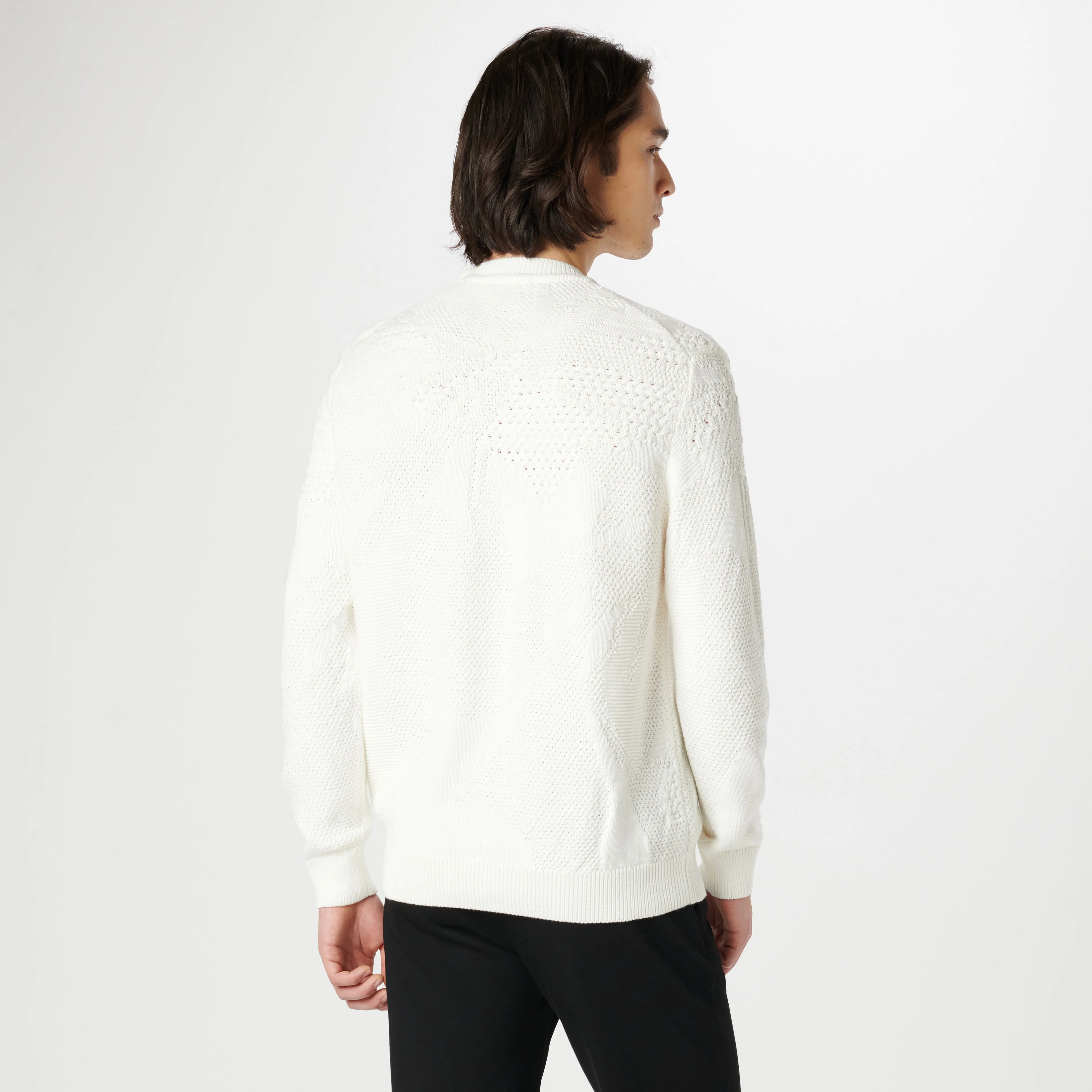 Mixed Stitch Crew Neck Sweater sold by Bugatchi product image thumbnail 5