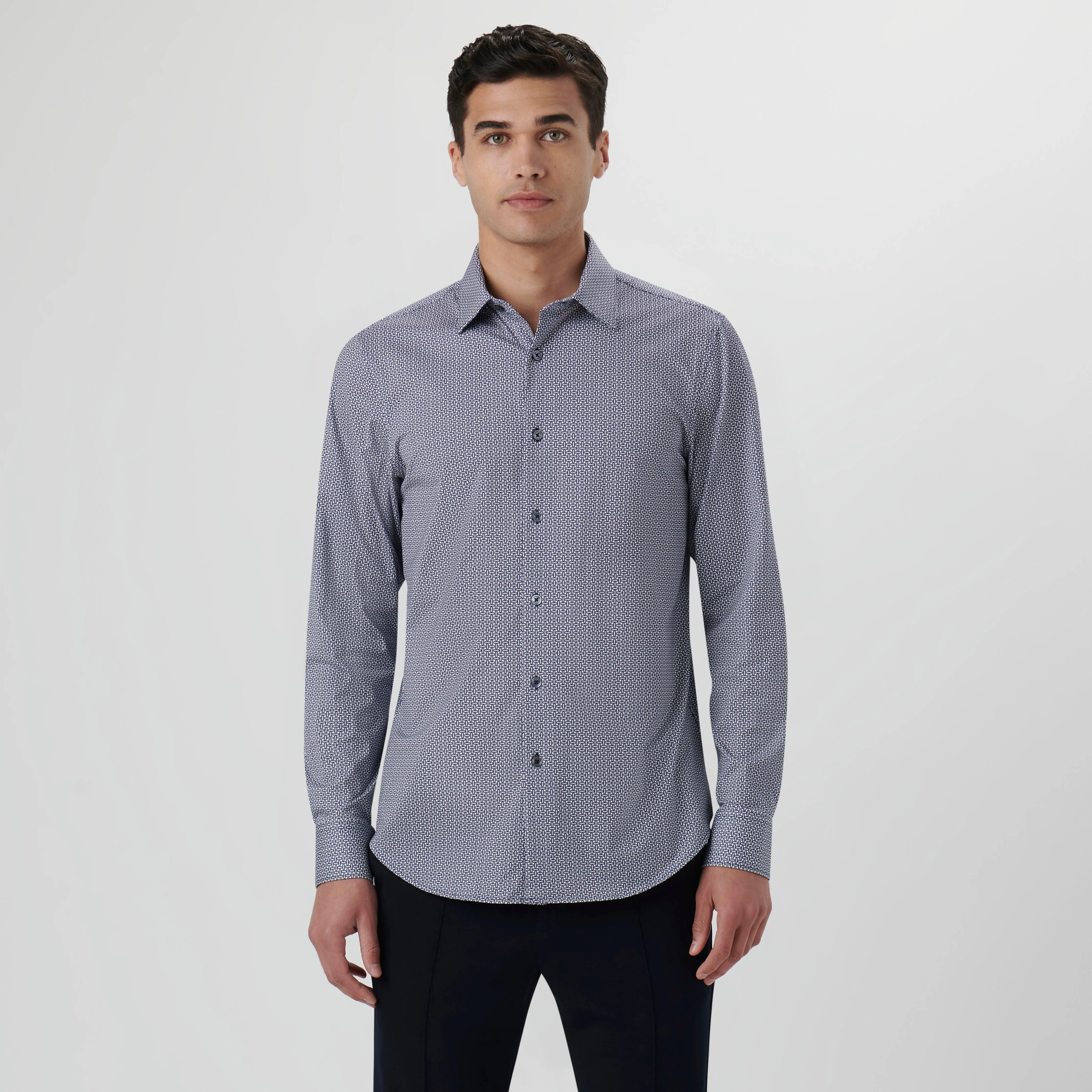 James Basketweave OoohCotton Shirt sold by Bugatchi product image thumbnail 2