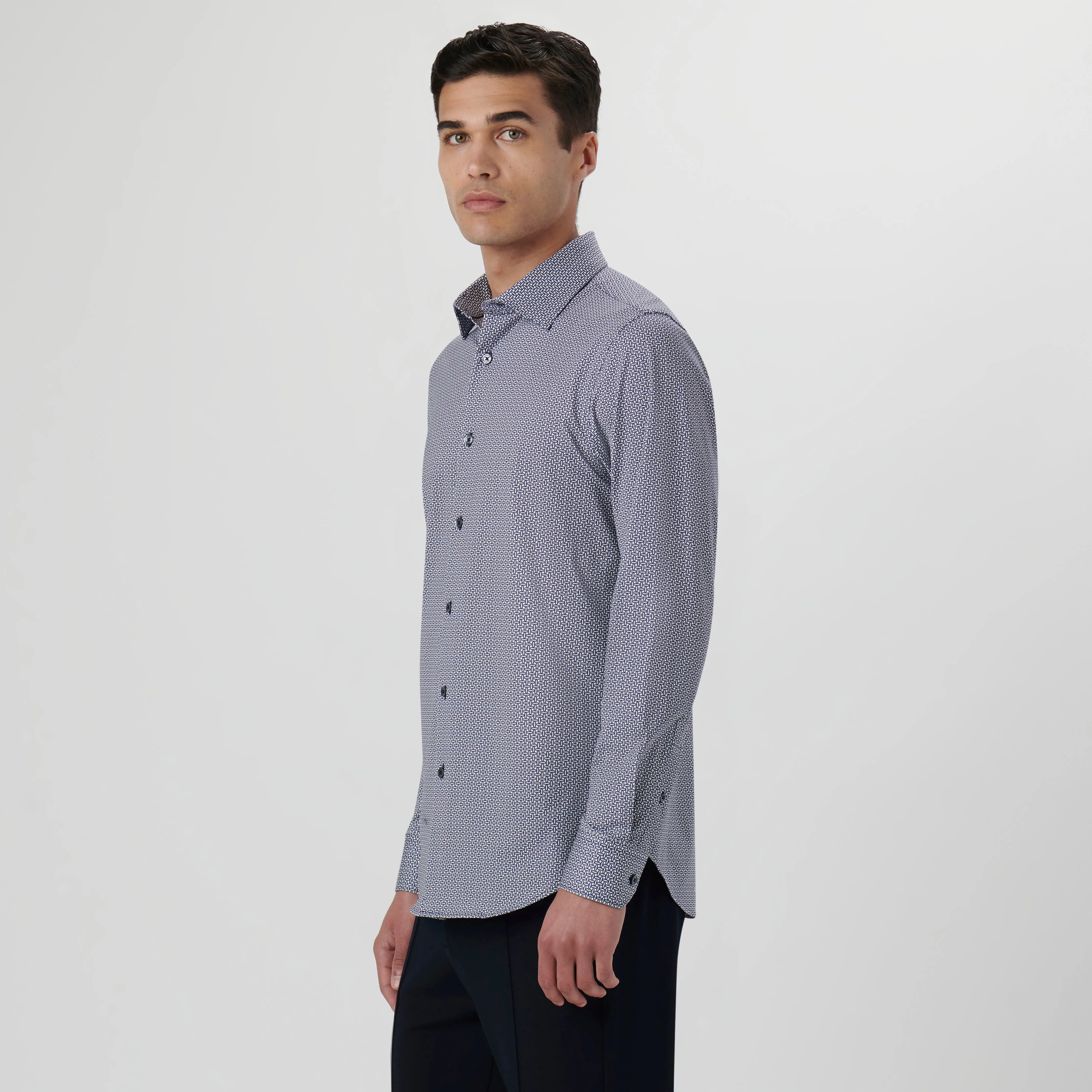 James Basketweave OoohCotton Shirt sold by Bugatchi product image thumbnail 3