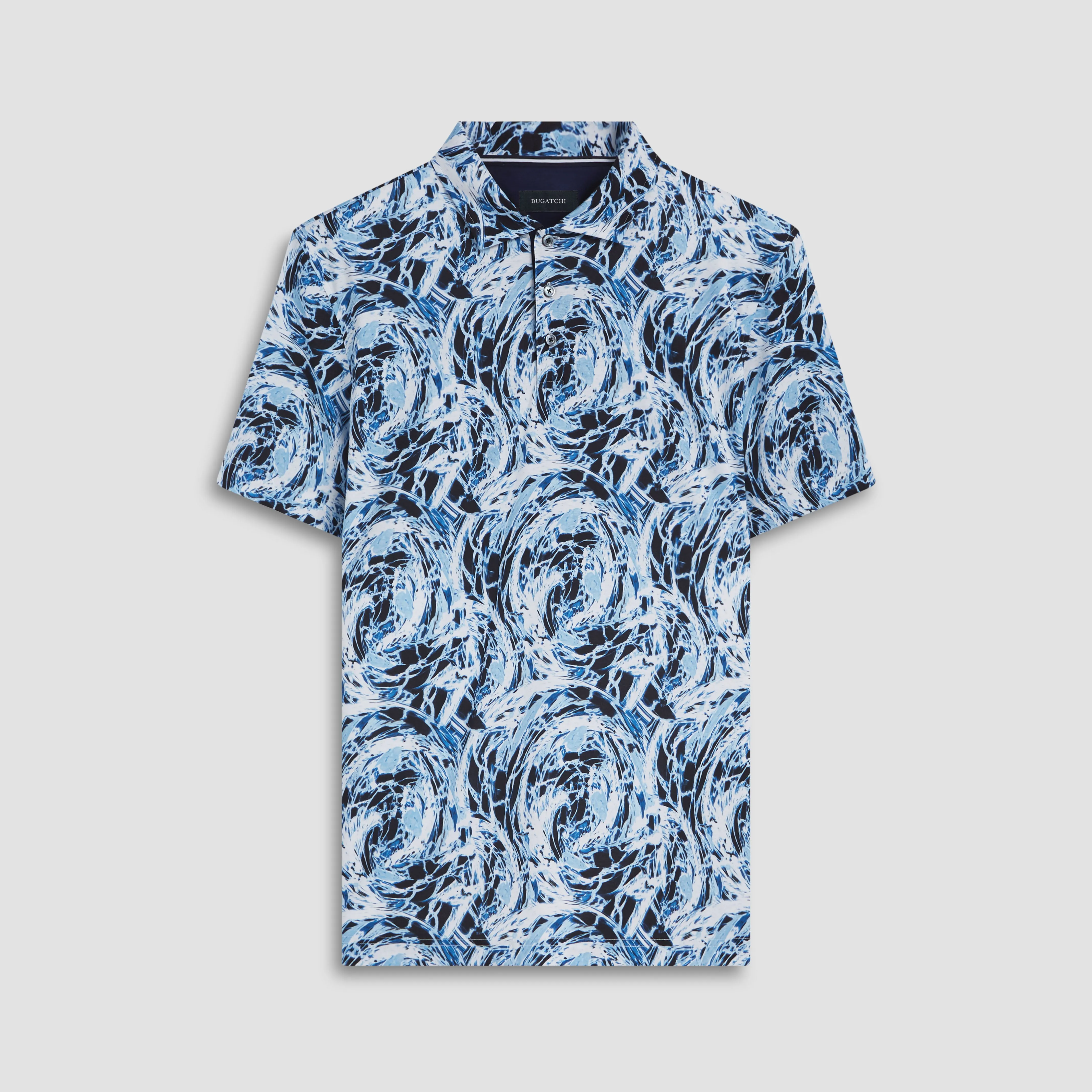 Hendrix Abstract Print Polo Shirt sold by Bugatchi